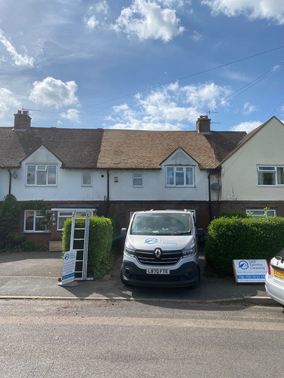 Roof Clean - Moss Removal using Honda 15lpm Low Pressure Washing Machine by Ges Exterior Cleaning ltd