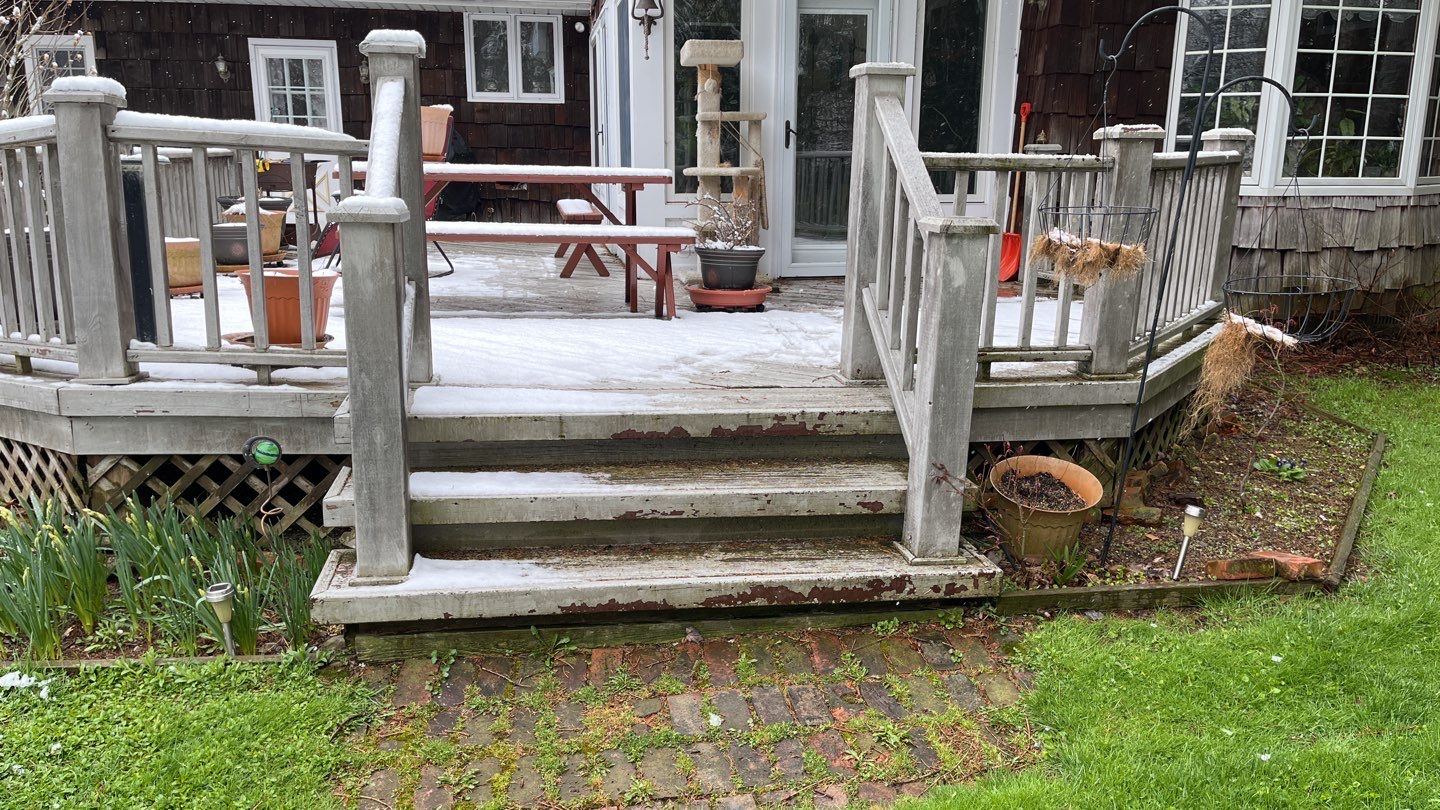 Deck and Stamped Concrete by Ivy Lea Construction