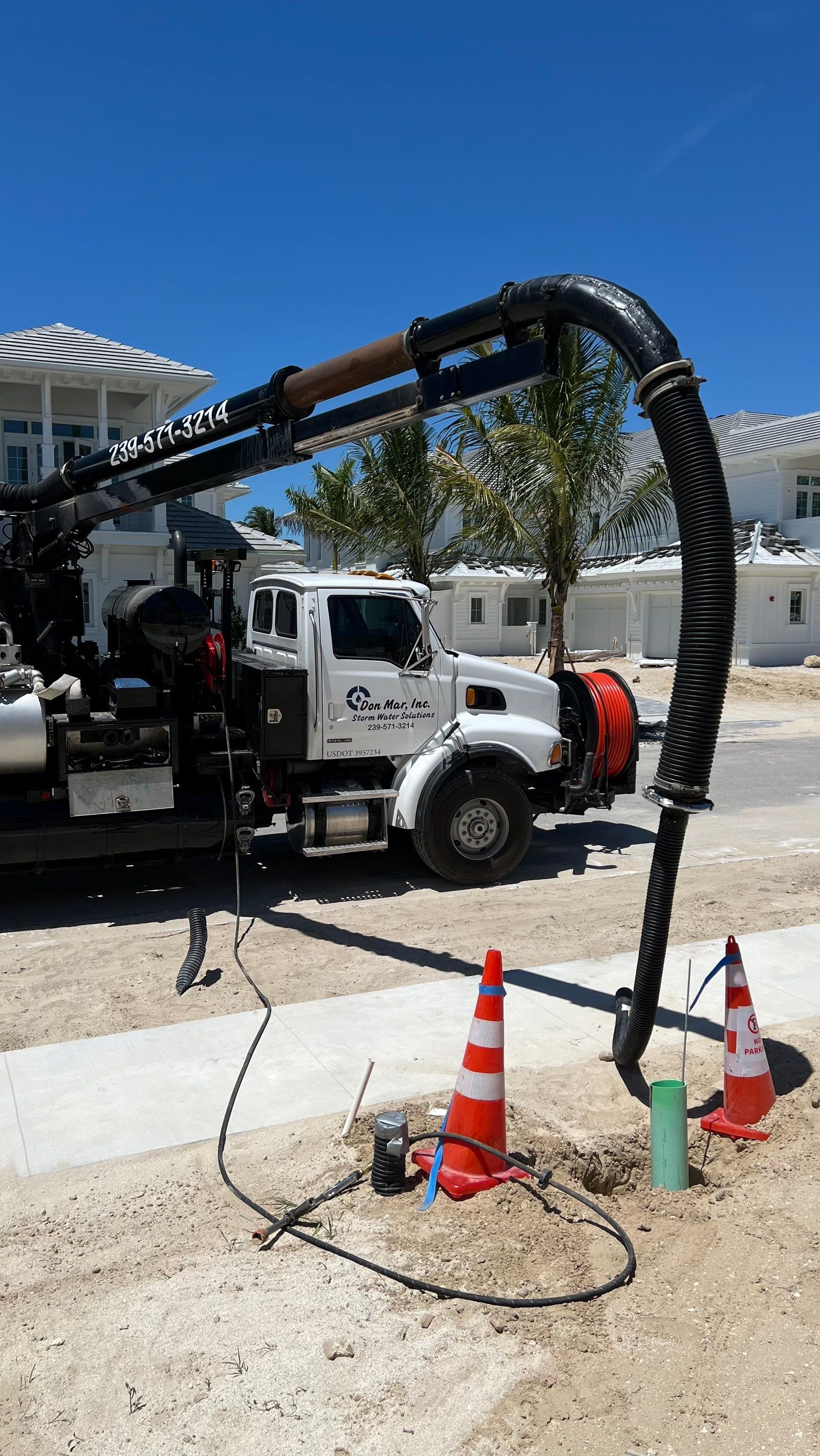 New Residential Construction Sewer Line Cleaning by APS Power & Water
