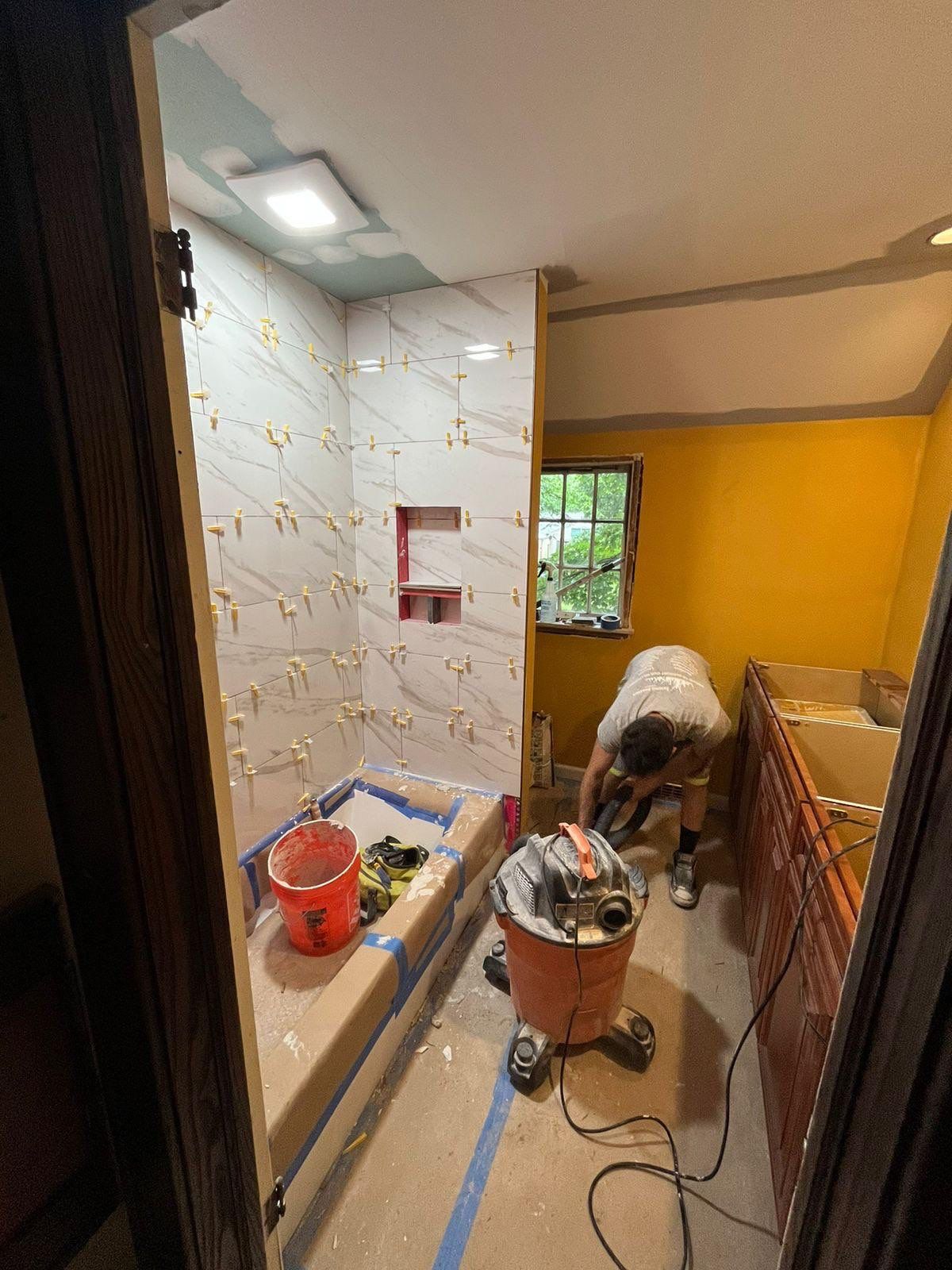 Bathroom Remodel using Tile by Home Concepts Construction