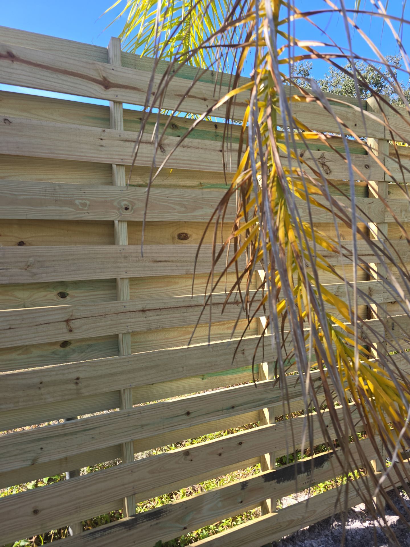 8'H Stained Shadowbox Wood in Nokomis by True Fence LLC