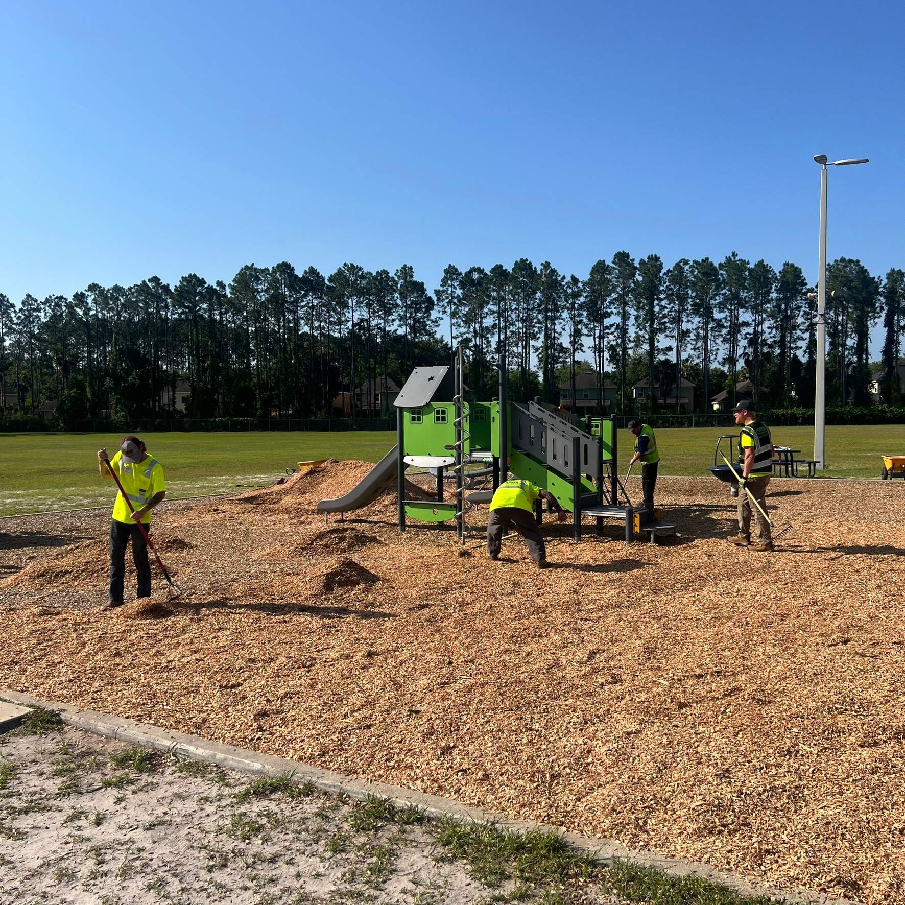 Mulch Installation | IPEMA Certified Playground Mulch by ProGreen Services