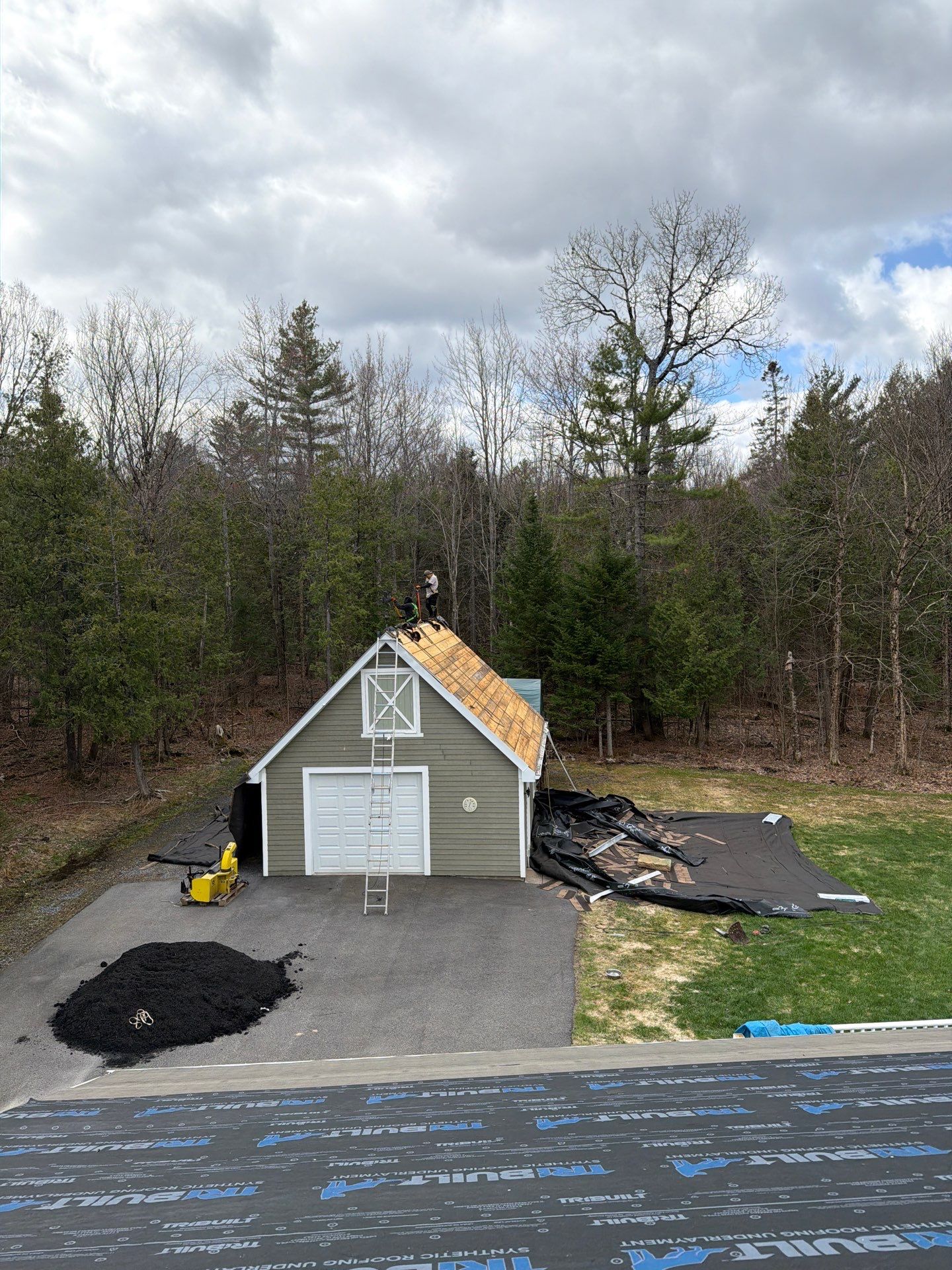 Asphalt Roof Replacement with IKO Cambridge Shingles in Fairfield, ME by Tall pine roofing