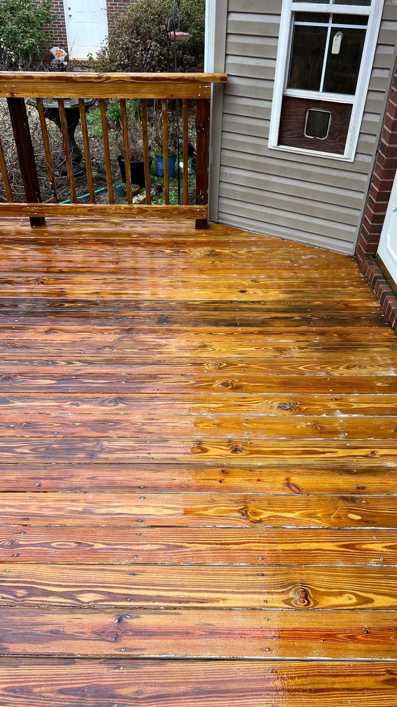 Painted Deck blasted, then sealed by DuraSeal