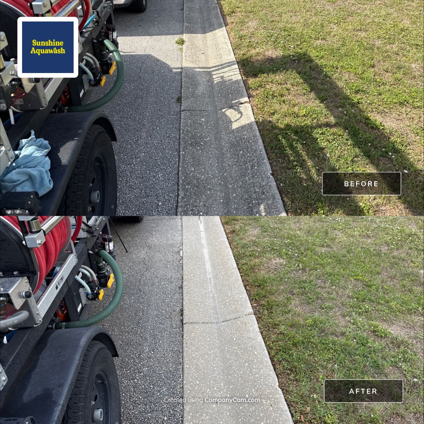 Concrete Driveway Cleaning in Arbor Creek Community – Palmetto, FL by Sunshine AquaWash