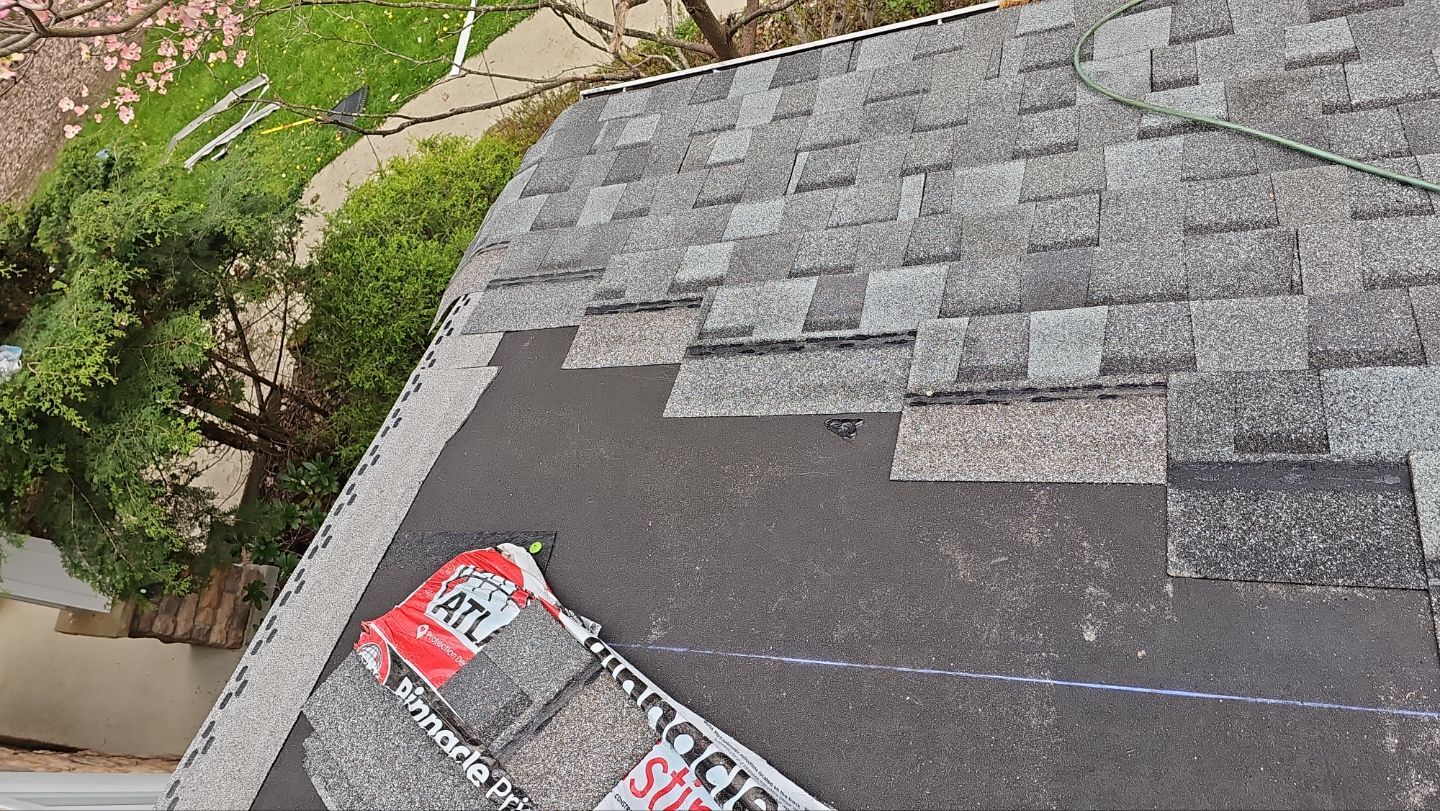 Atlas Pinnacle, Color, Coastal Granite, Drip Edge, Color, Black by Eagle Eye Roofing