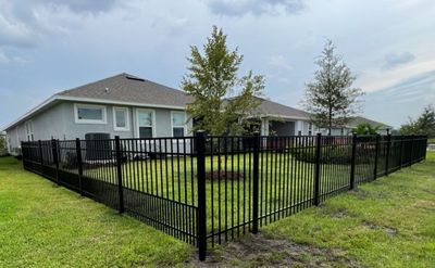 Aluminum Fence Installation In North River Ranch using Black 3 Rail Aluminum Fence