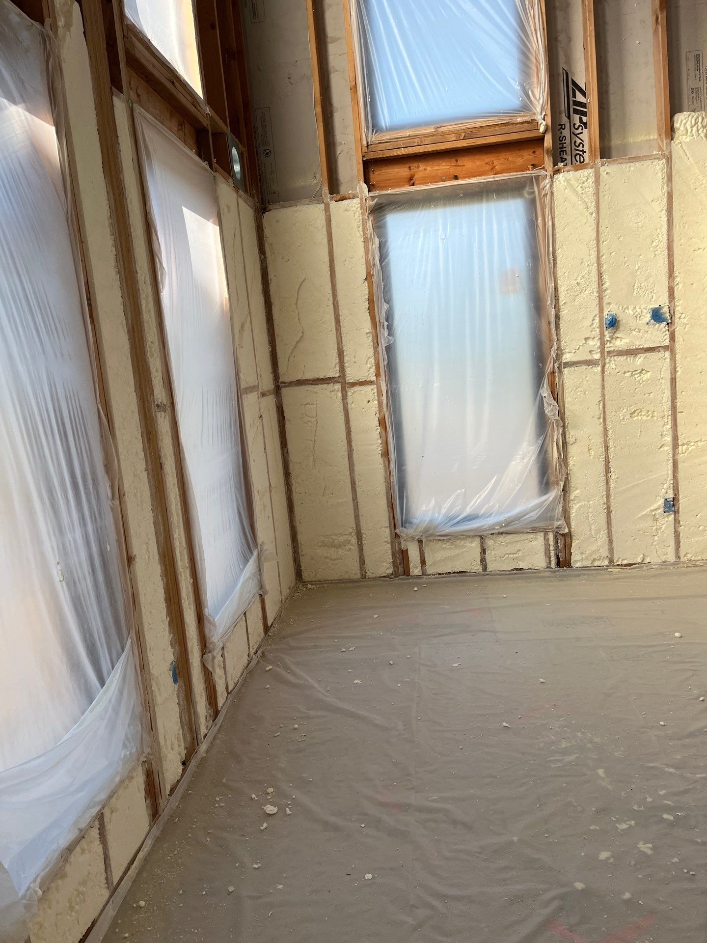 New Home Construction using open cell spray foam by NYS Foam & Energy