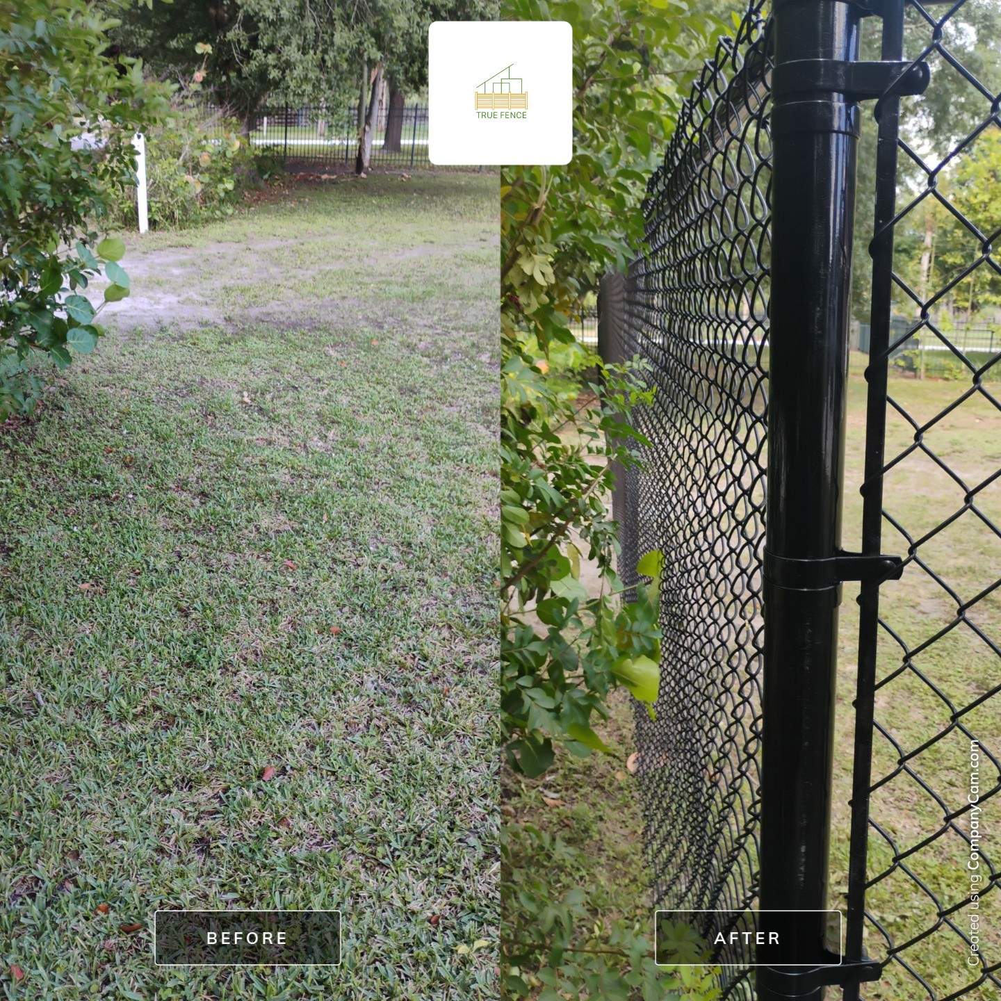 Black Vinyl Chain Link Fence Installation in Arcadia Florida by True Fence LLC