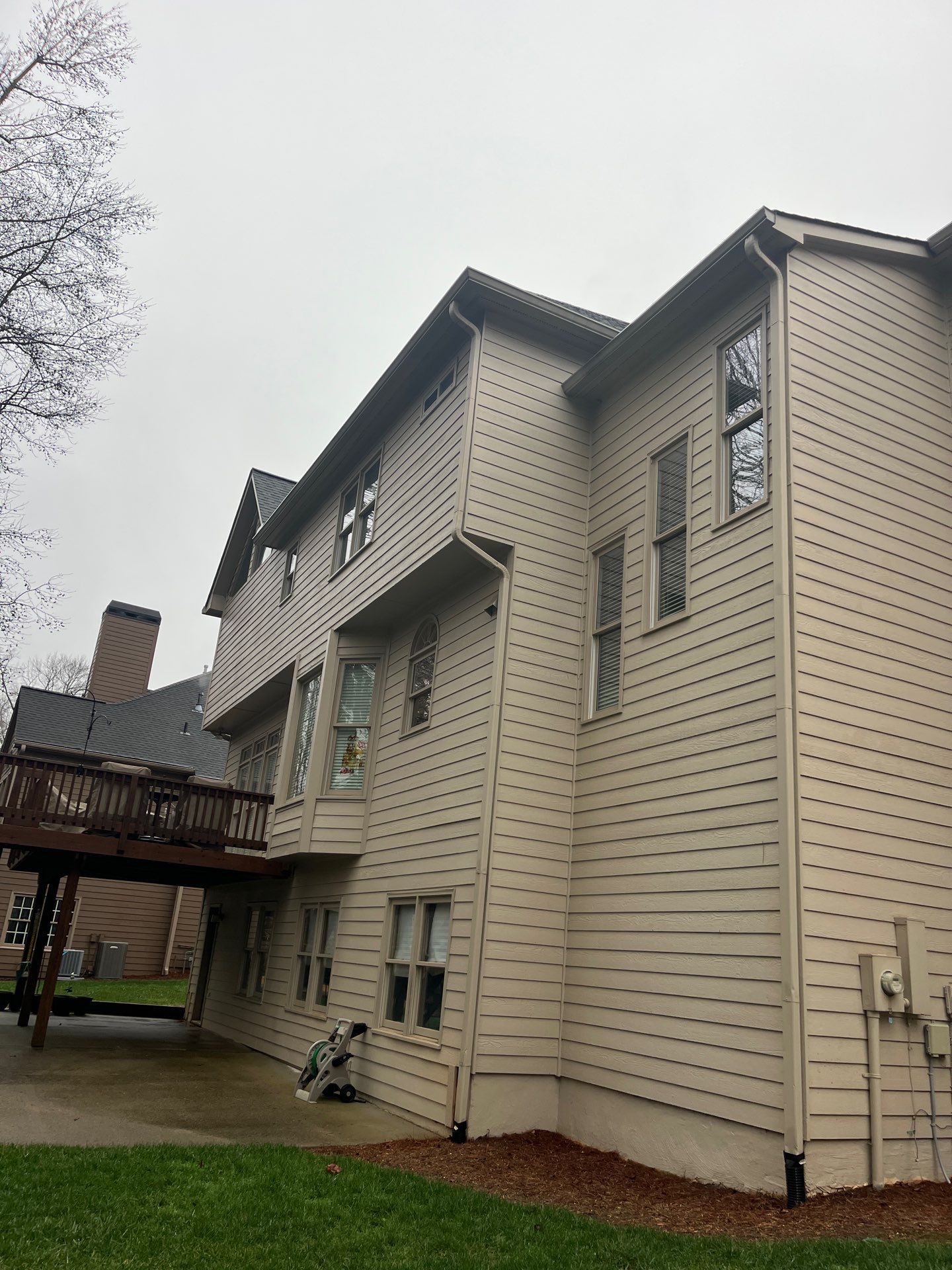 James Hardie Siding Replacement, Rotten Wood Replacement, Exterior Painting, and Front Porch Column Replacement by Nelson Exteriors 