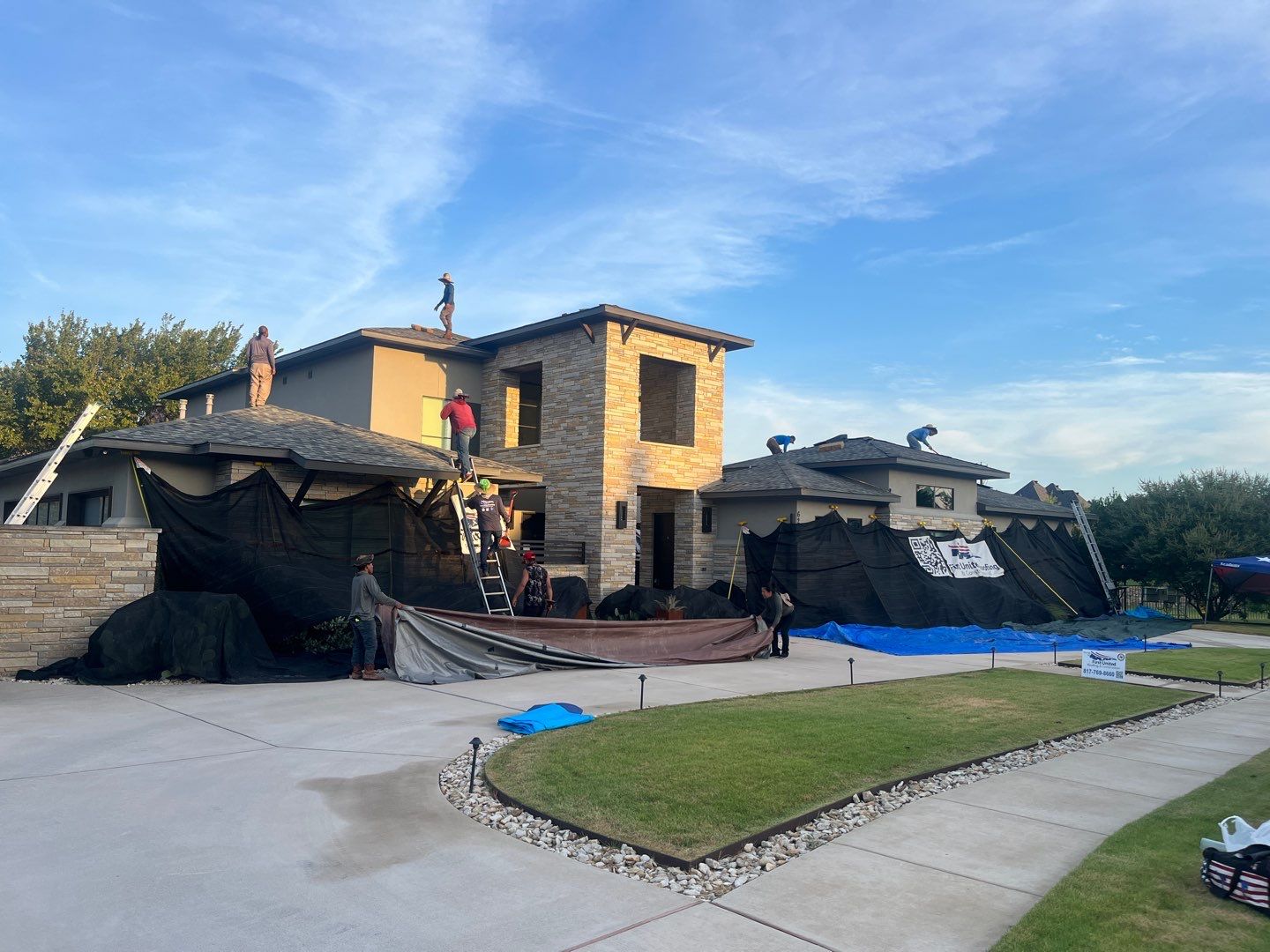 Colleyville Estate Re-Roof Project by First United Roofing & Construction