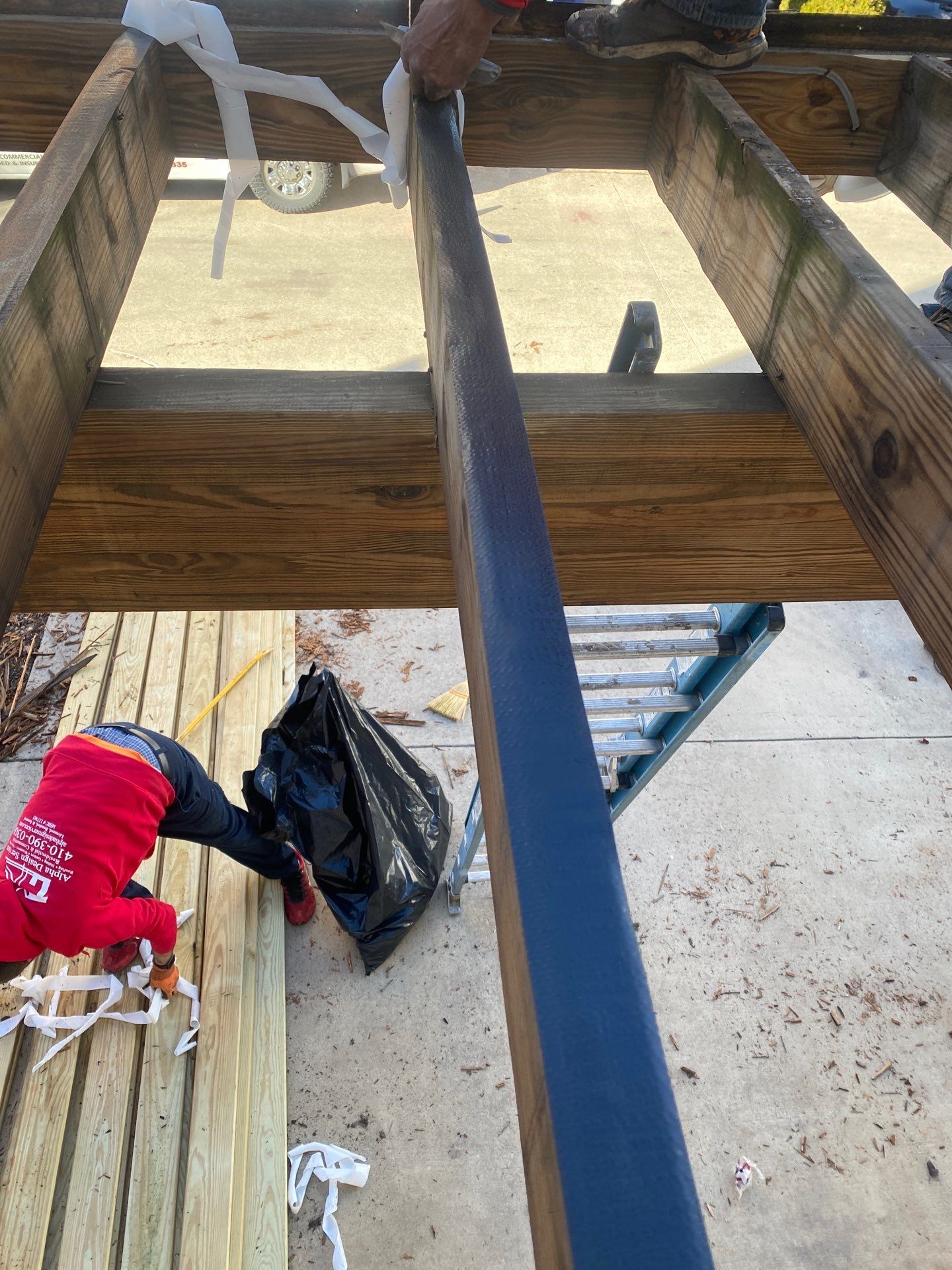 Deck Repair, New steps, New Paint job  by Alpha Design Services