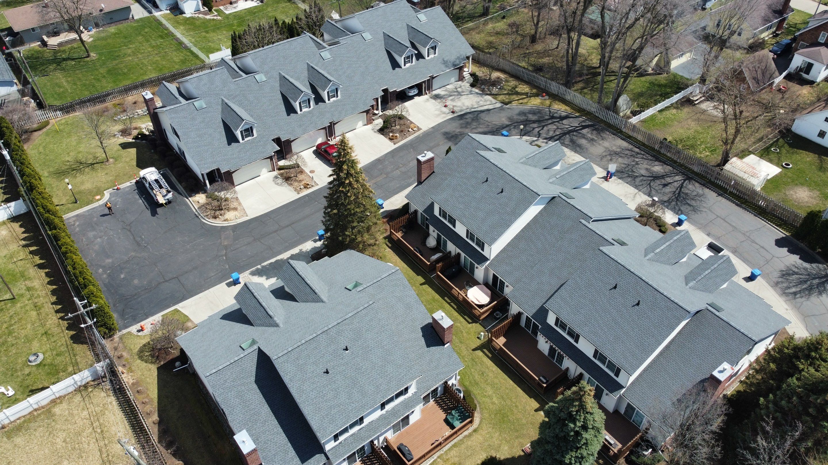 Condo Association Roof Replacement using GAF Shingles by Bloomfield Construction & Restoration