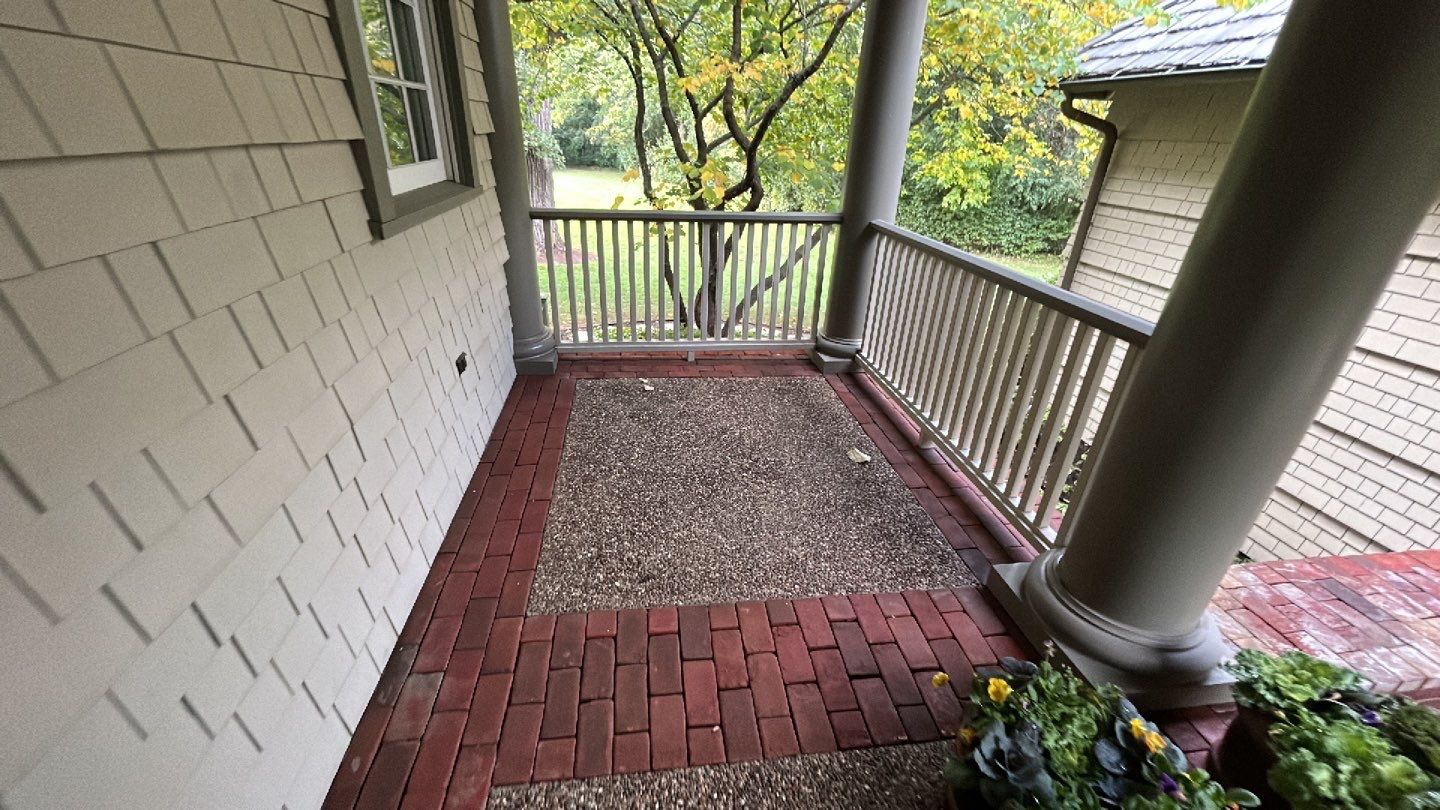 natural stone using Algaecide, soft wash soap by Northern Power Washing LLC.