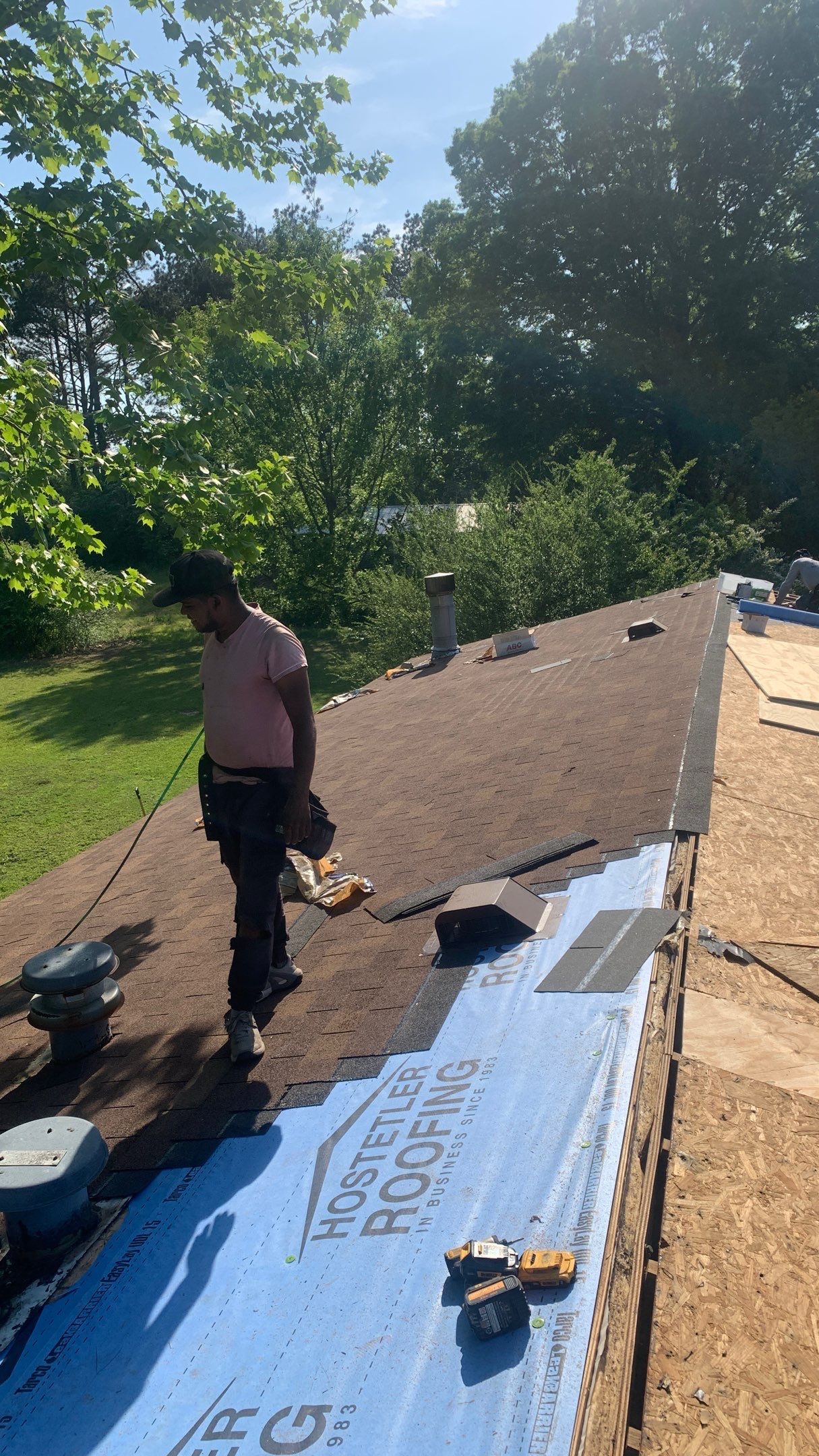 Storm Restoration Reroof: 25 Year 3-Tab Shingle by Hostetler Roofing