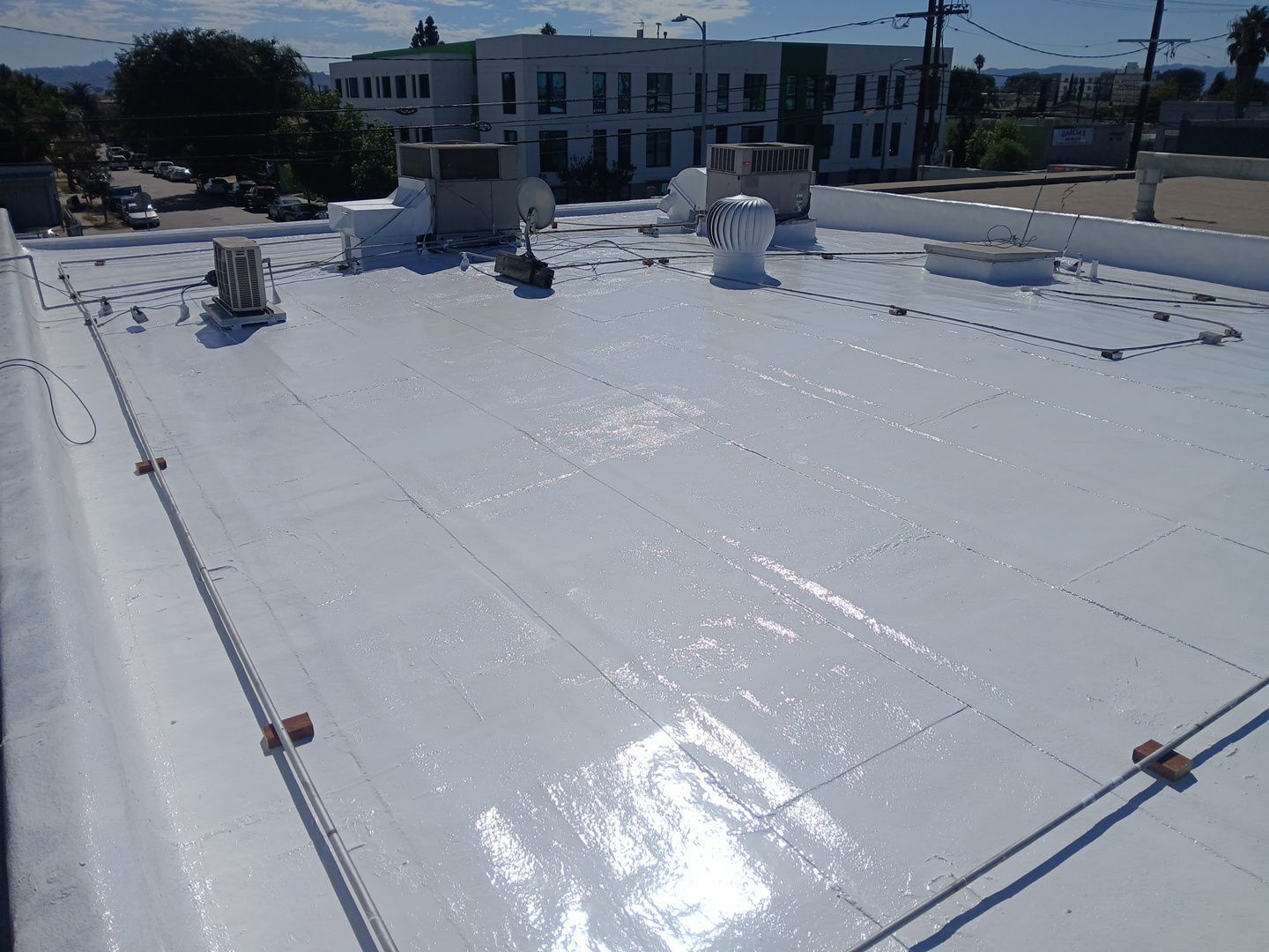 Commercial Silicone Membrane Installation Project by Hull Brothers Roofing