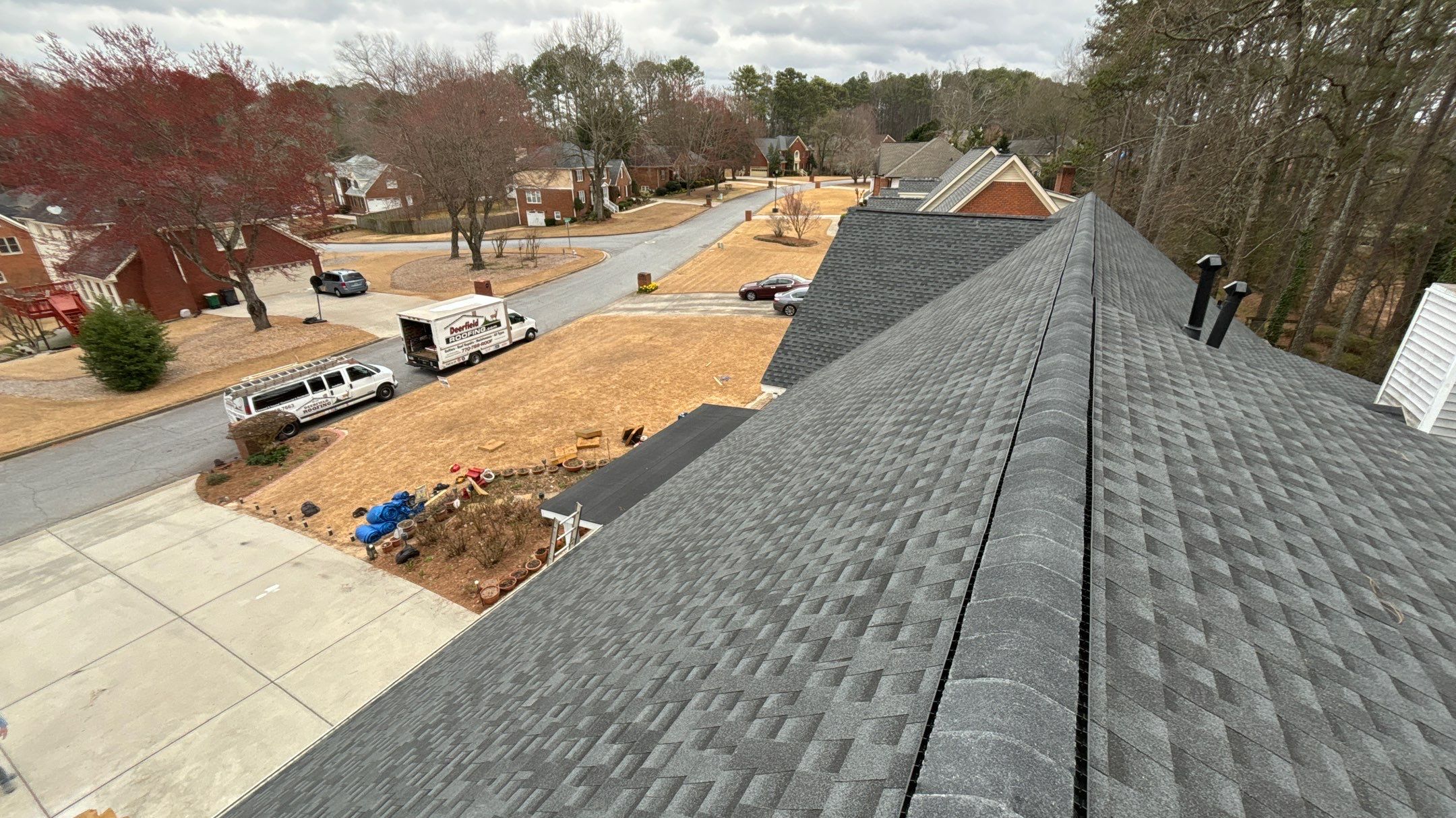 Roof Replacement Gutters & Downspouts by Deerfield Roofing LLC