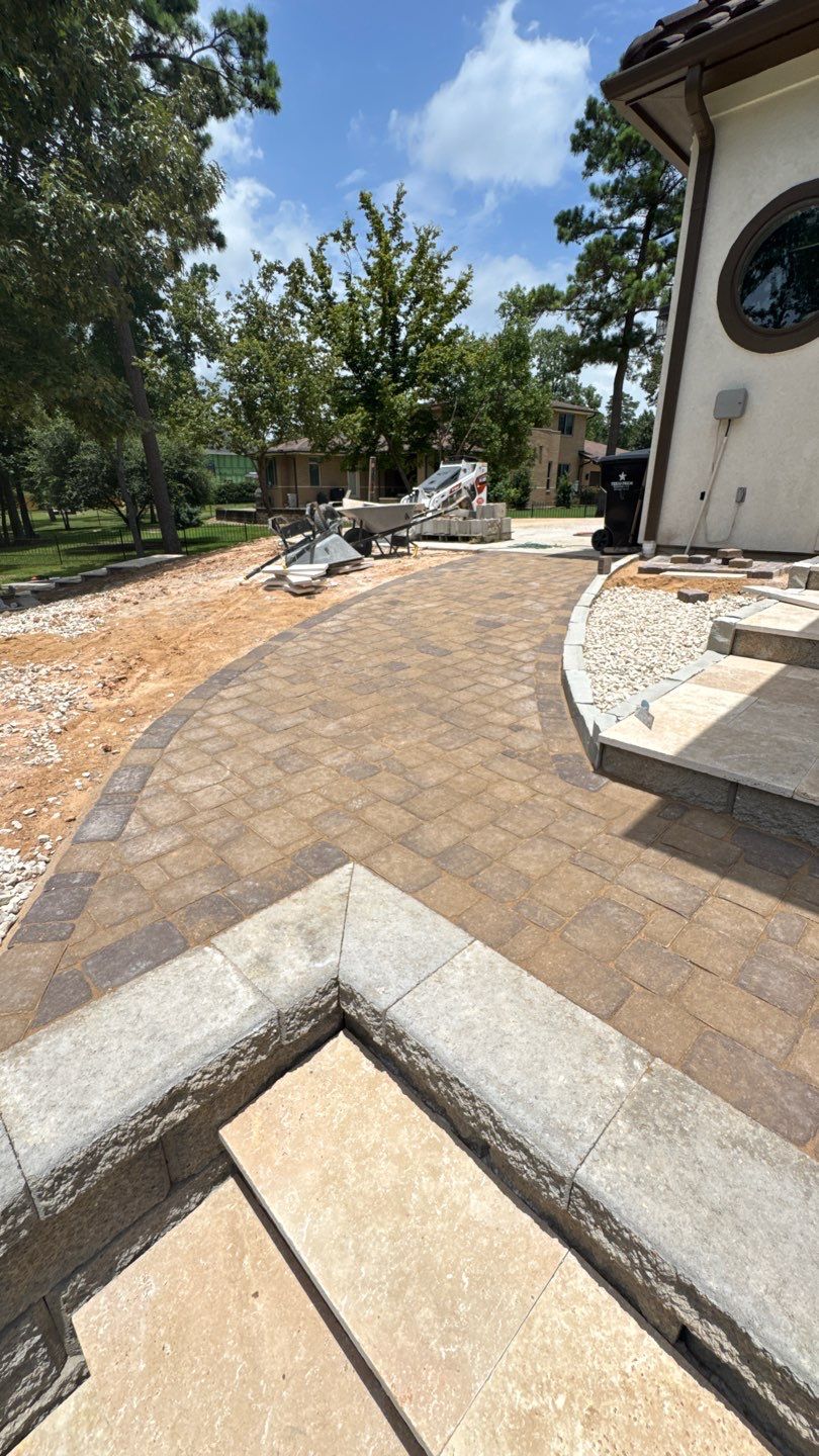 🏡 Duane’s Complete Retainer Wall & Hardscape Walkway by Texas Urban Elements