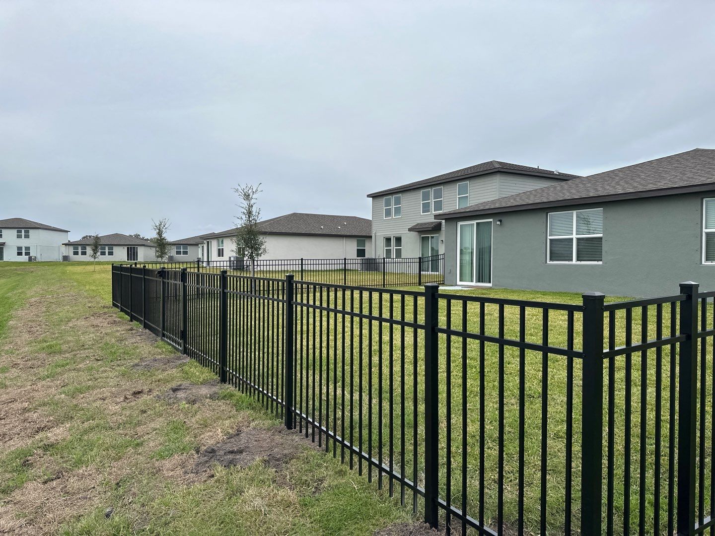 Aluminum Fence Installation using Black 3 Rail Aluminum Fence by Asap fence and gates, LLC