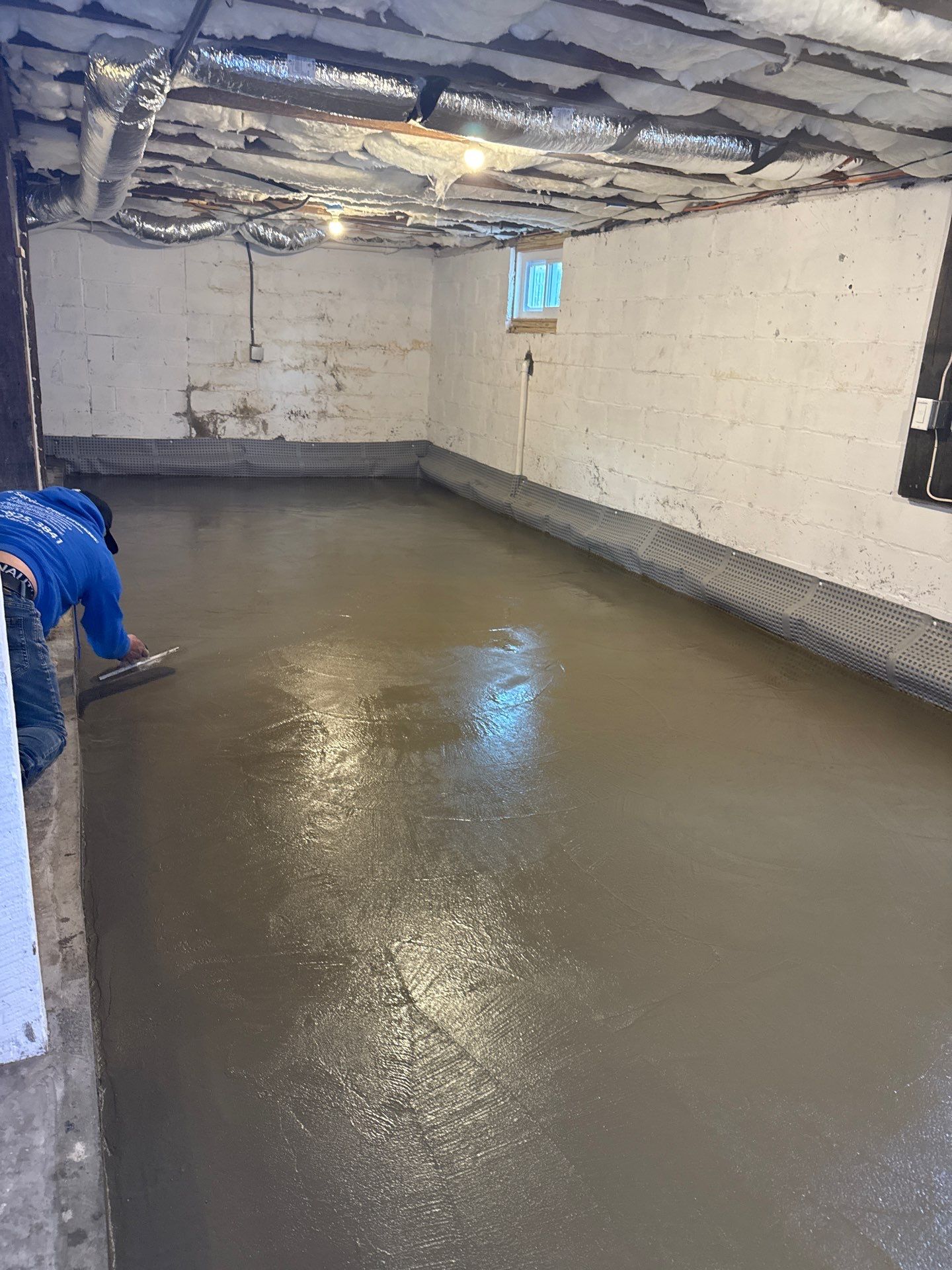 Concrete Floor Replacement and Interior French Drain Project in Morris Plains, New Jersey by Pure Service Pro, LLC 