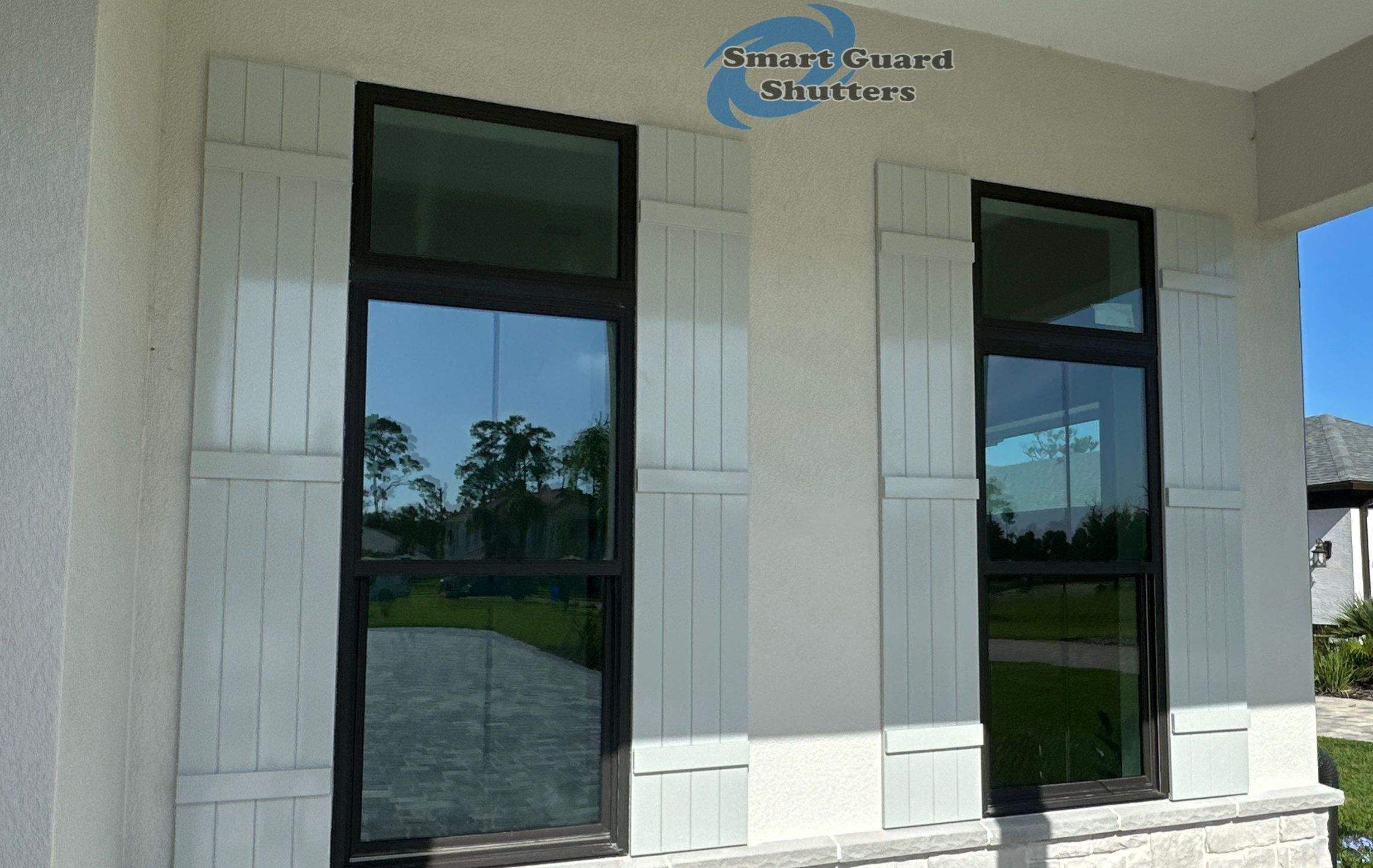 Decorative Board N Batten in Papyrus White by Smart Guard Shutters