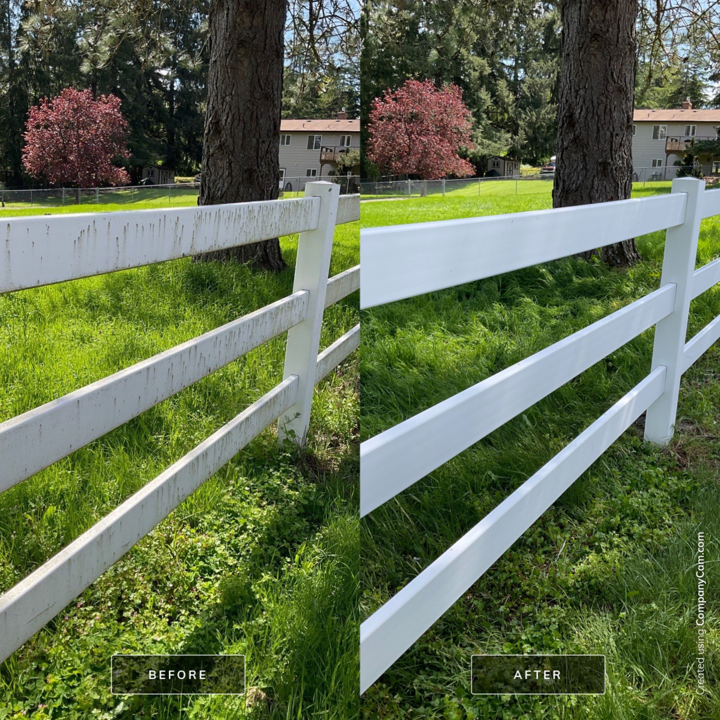 Vinyl Fence Wash using Surfactant by Willamette Outdoor Wash LLC