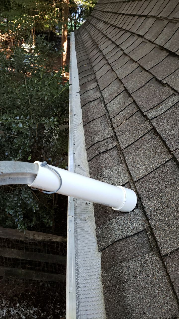 Gutter Guard Instalation using Easy-on gutter guard by Gutter Glove by Power Wash Masters LLC