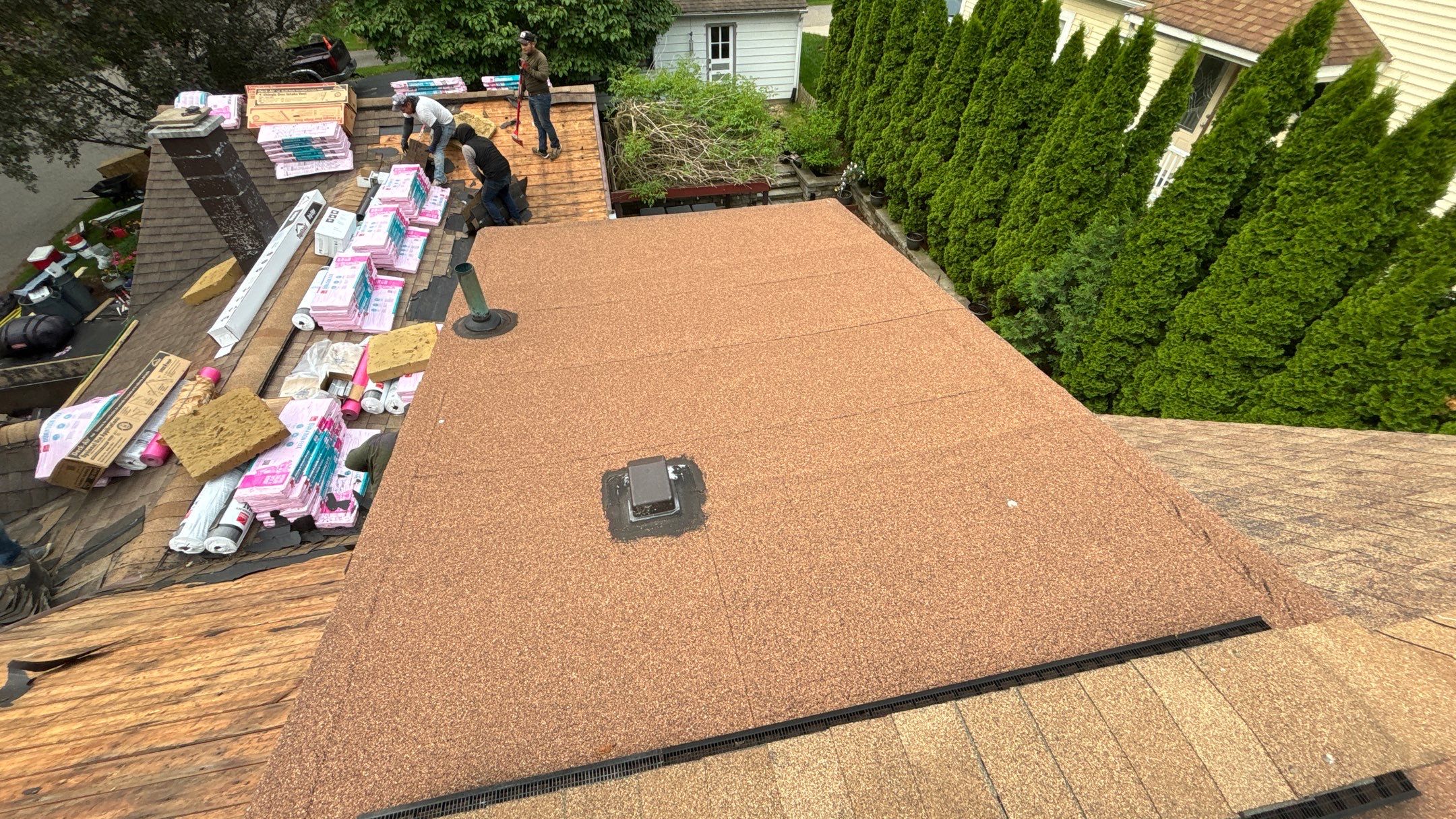 Roof Replacement using Owens Corning Sand Dune by 180 Contractors