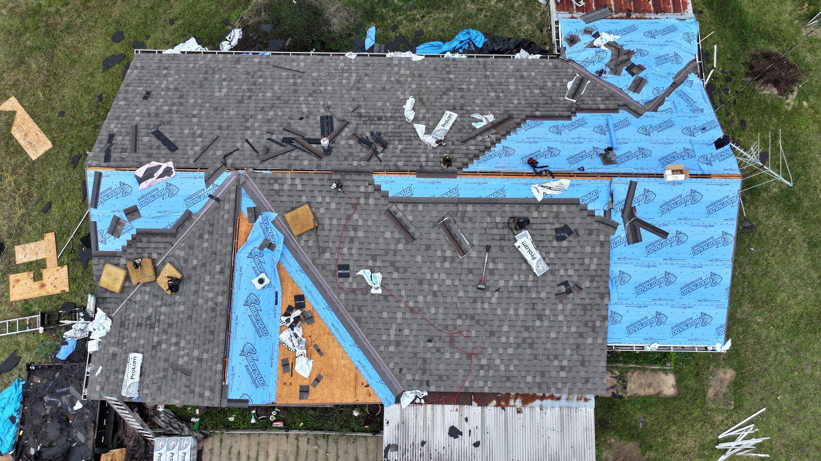 Roof Replacement with New Decking — Magnolia, TX by PL Roofing & SB Roofing, LLC.