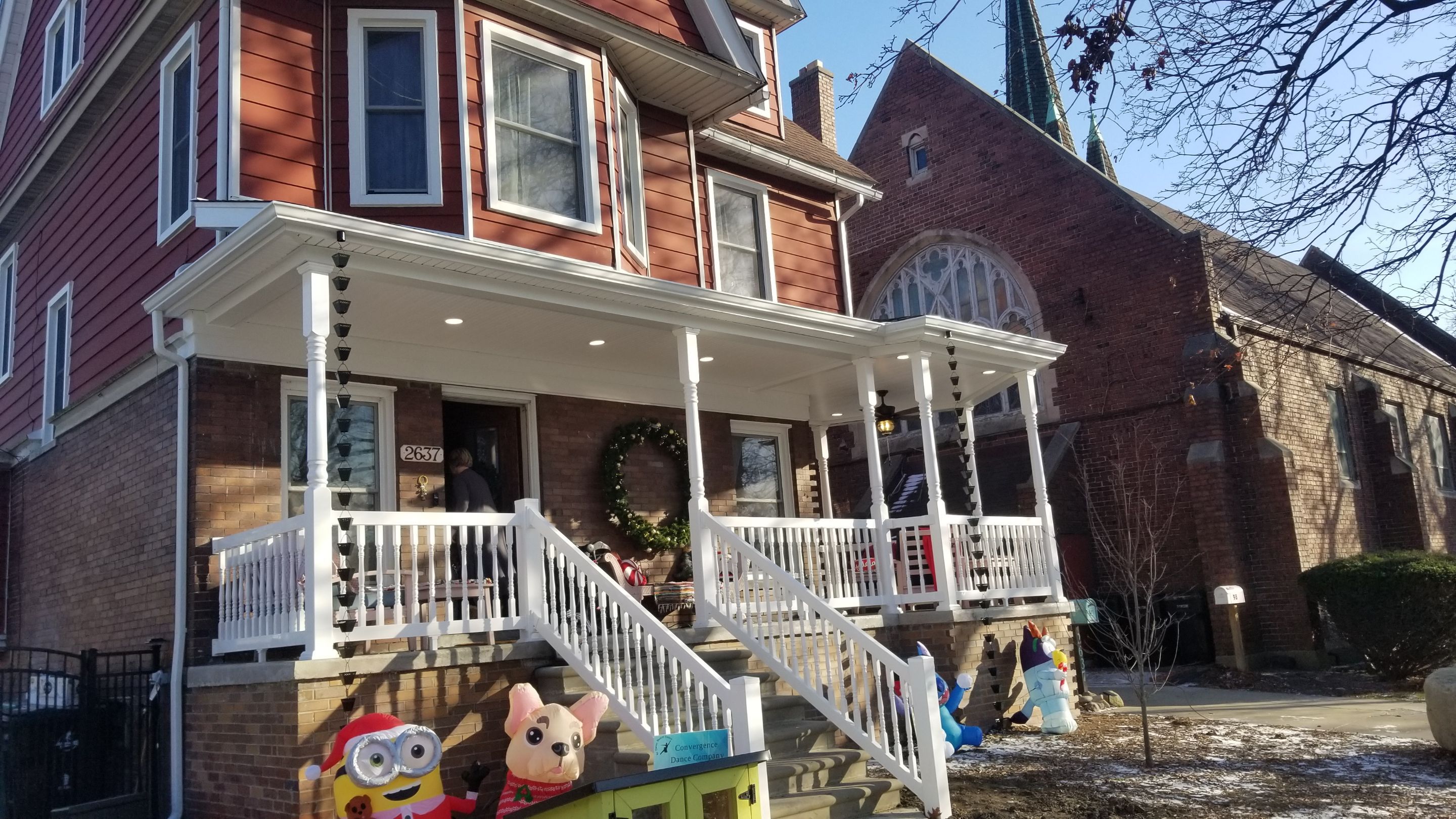 Custom Front Porch on Historic Home by Northwest Construction 