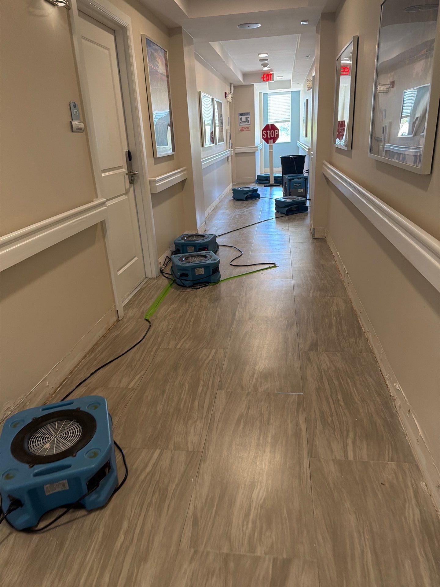 Commercial Water Damage Mitigation and Floor Drying in Boynton Beach by SuperClean