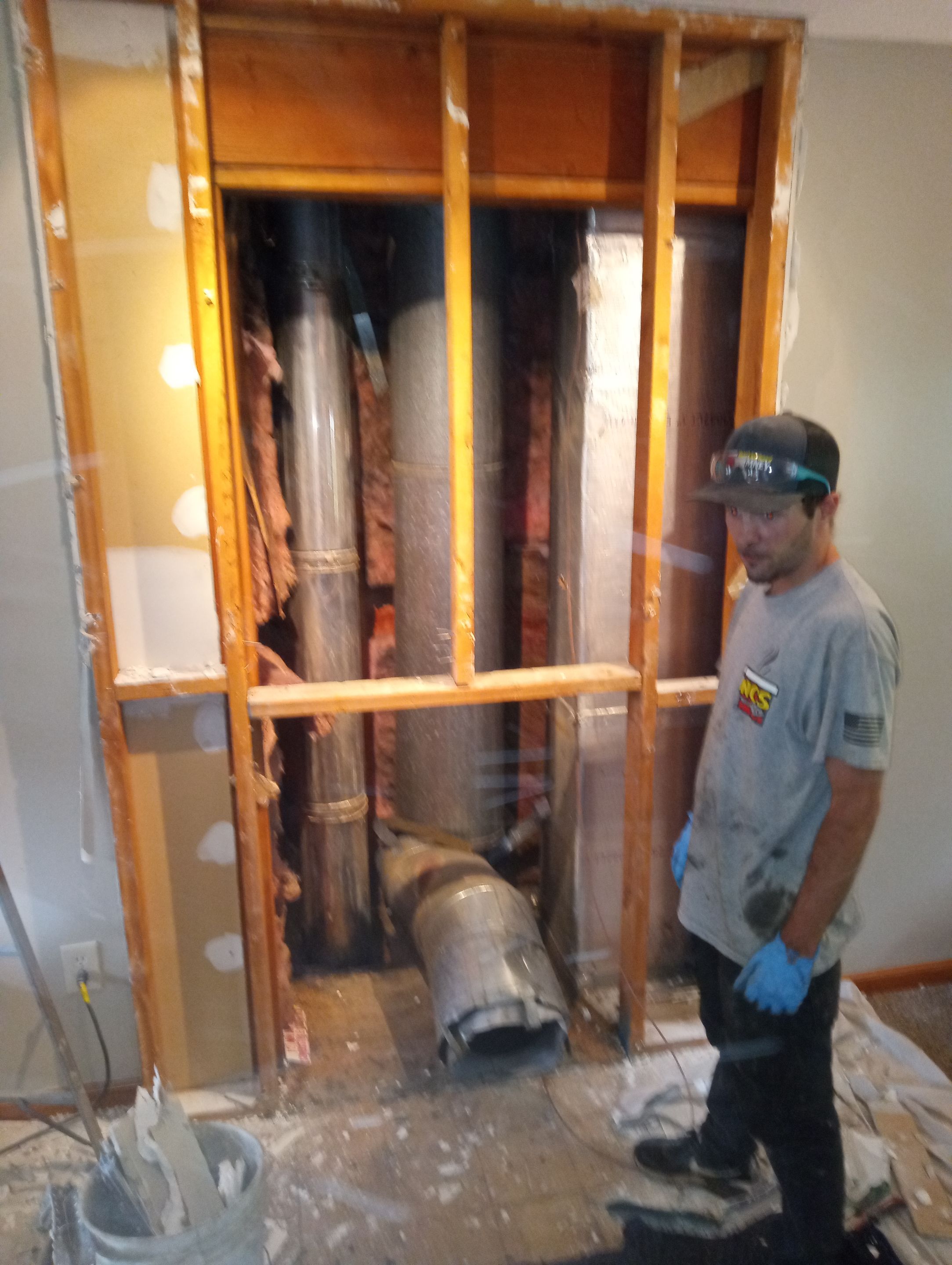 Gas Fireplace Installation  by Neighborhood Chimney Services 