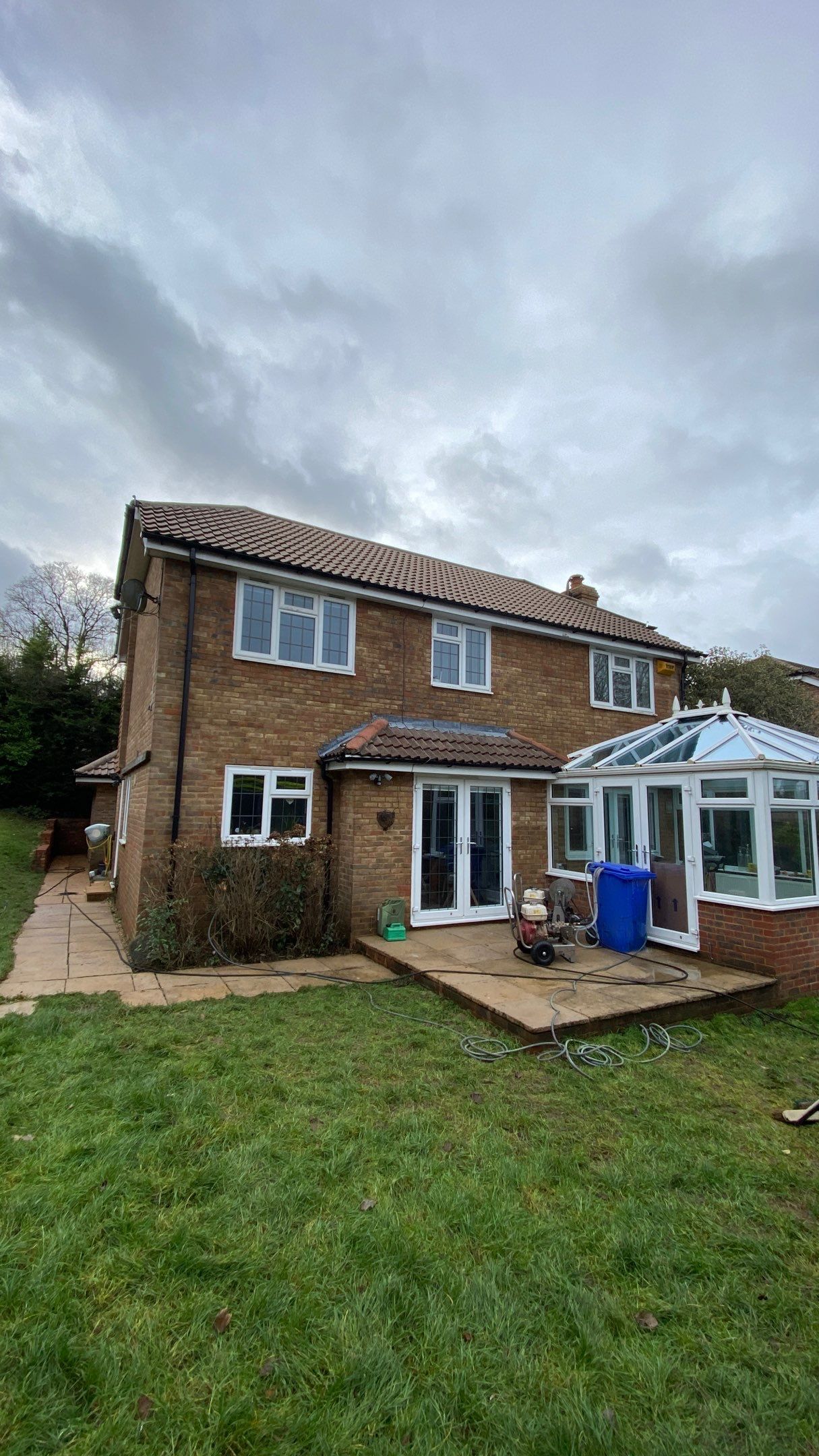 Roof and Patio Cleaning using Honda 15lpm Low Pressure Washing Machine by Ges Exterior Cleaning ltd