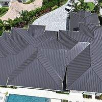 .032 Aluminum 1.5" Mechanical Seam Dark Bronze  by Total Roofing System The Metal Roof Experts