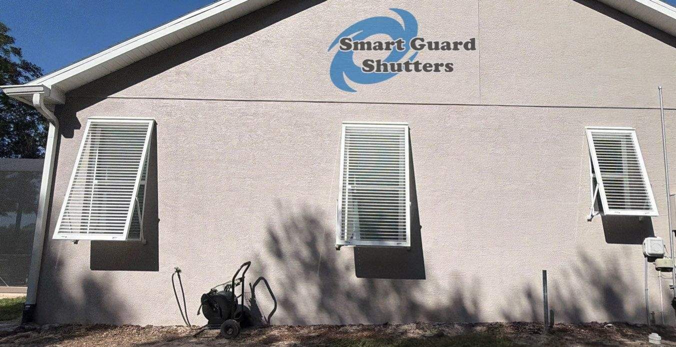 Hurricane Protection in White by Smart Guard Shutters
