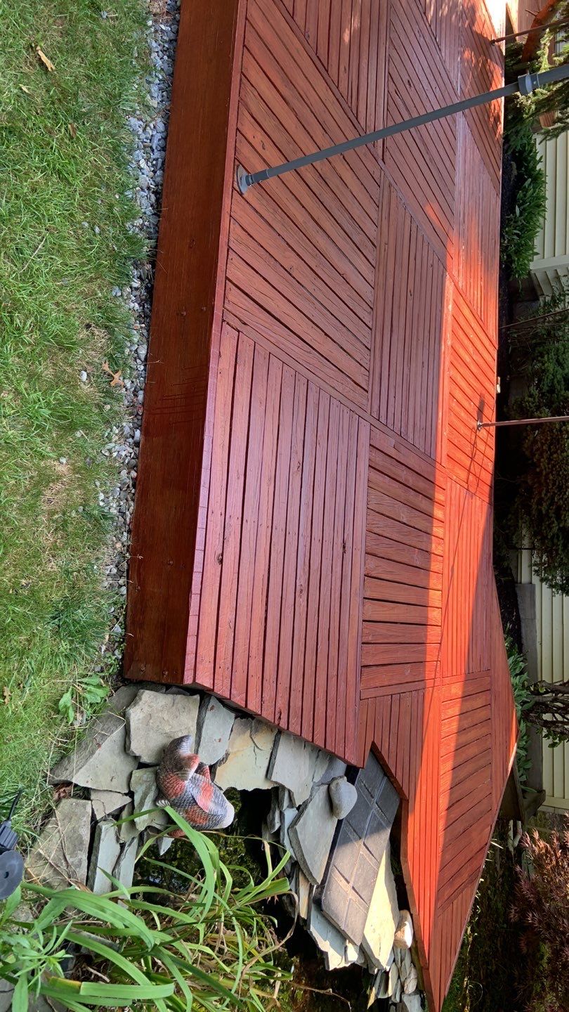 Deck Refinishing Using Powerwasher by A1 NERDY HOMES LLC