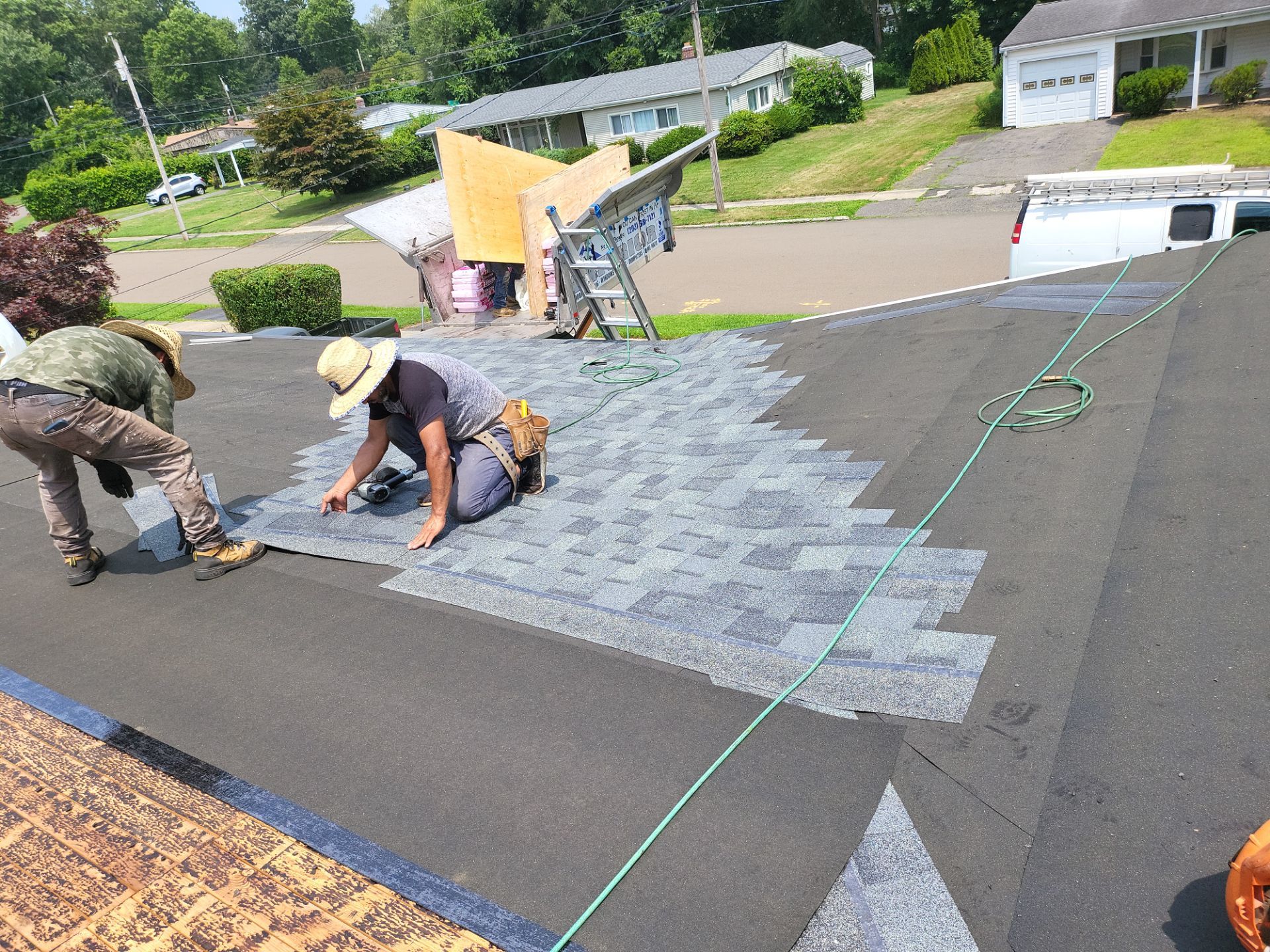 Residential Roofing Installation using Owens Corning TruDefinition Duration AR - Estate Gray by A Plus Exterior
