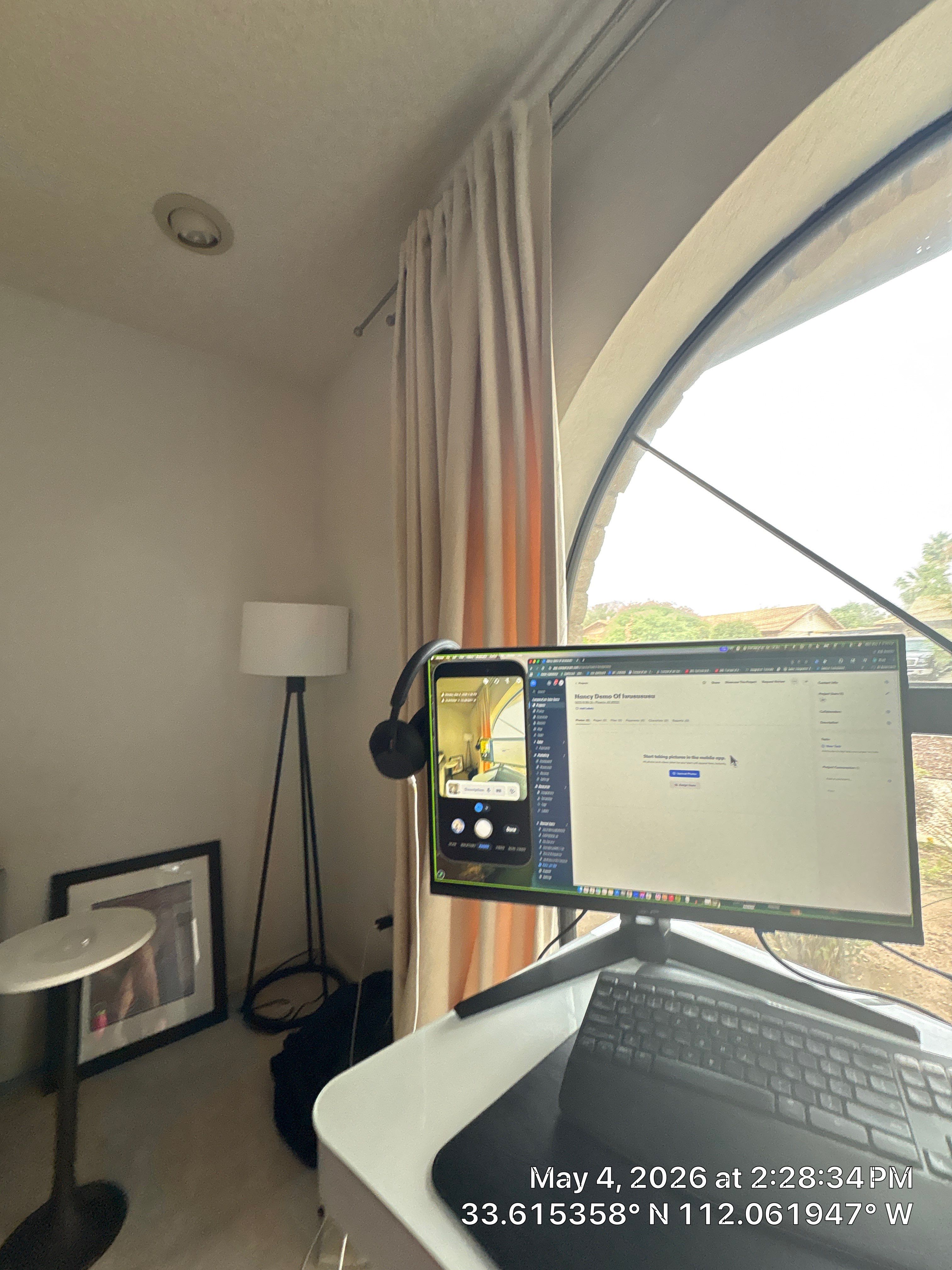 Comprehensive Home Office AV Update and TV Mounting in Phoenix by CompanyCam Sales Demo