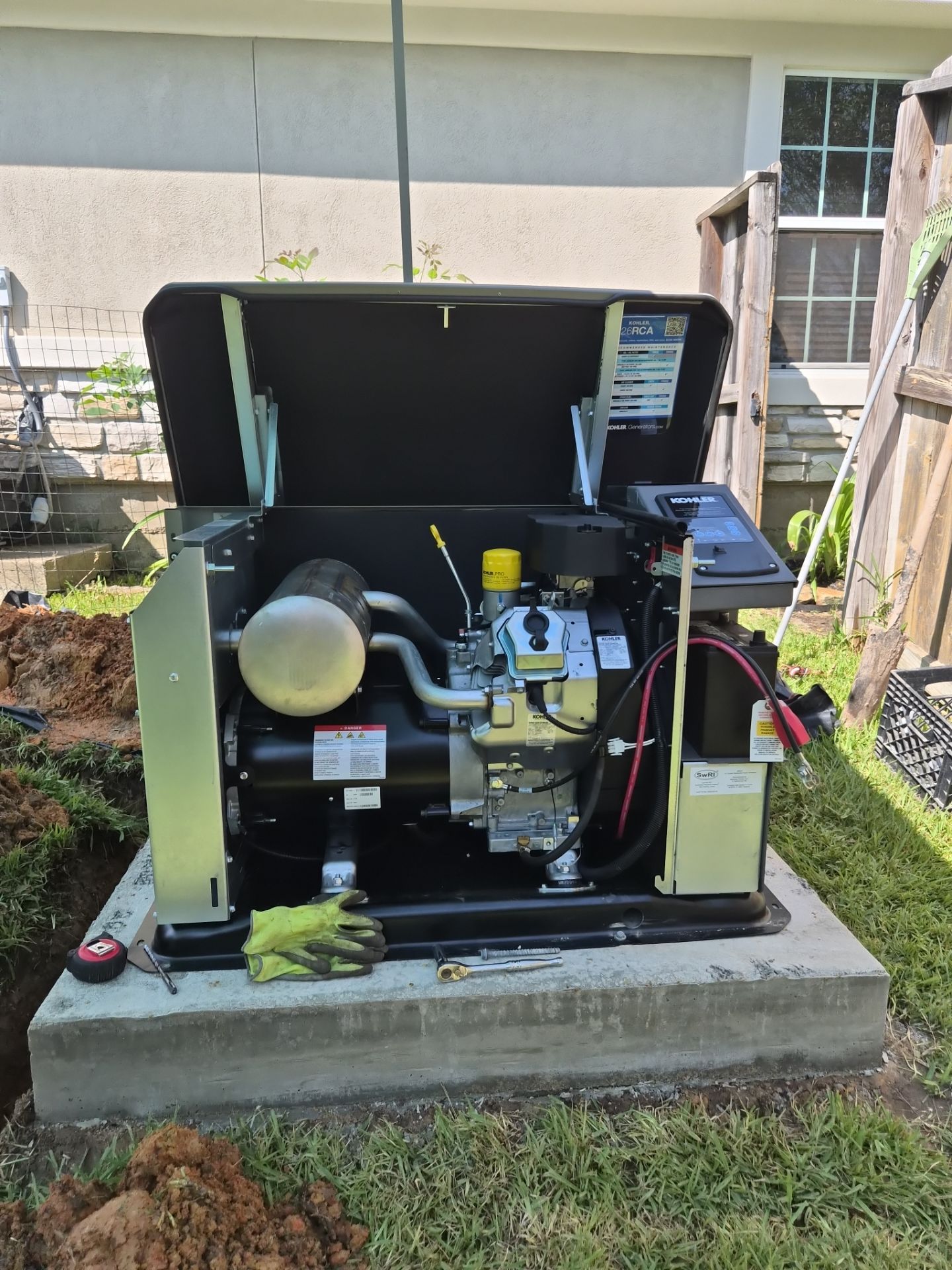 Kohler Home Standby Generator and Propane Tank Installation in Montgomery, Texas by GenTex Elite Services