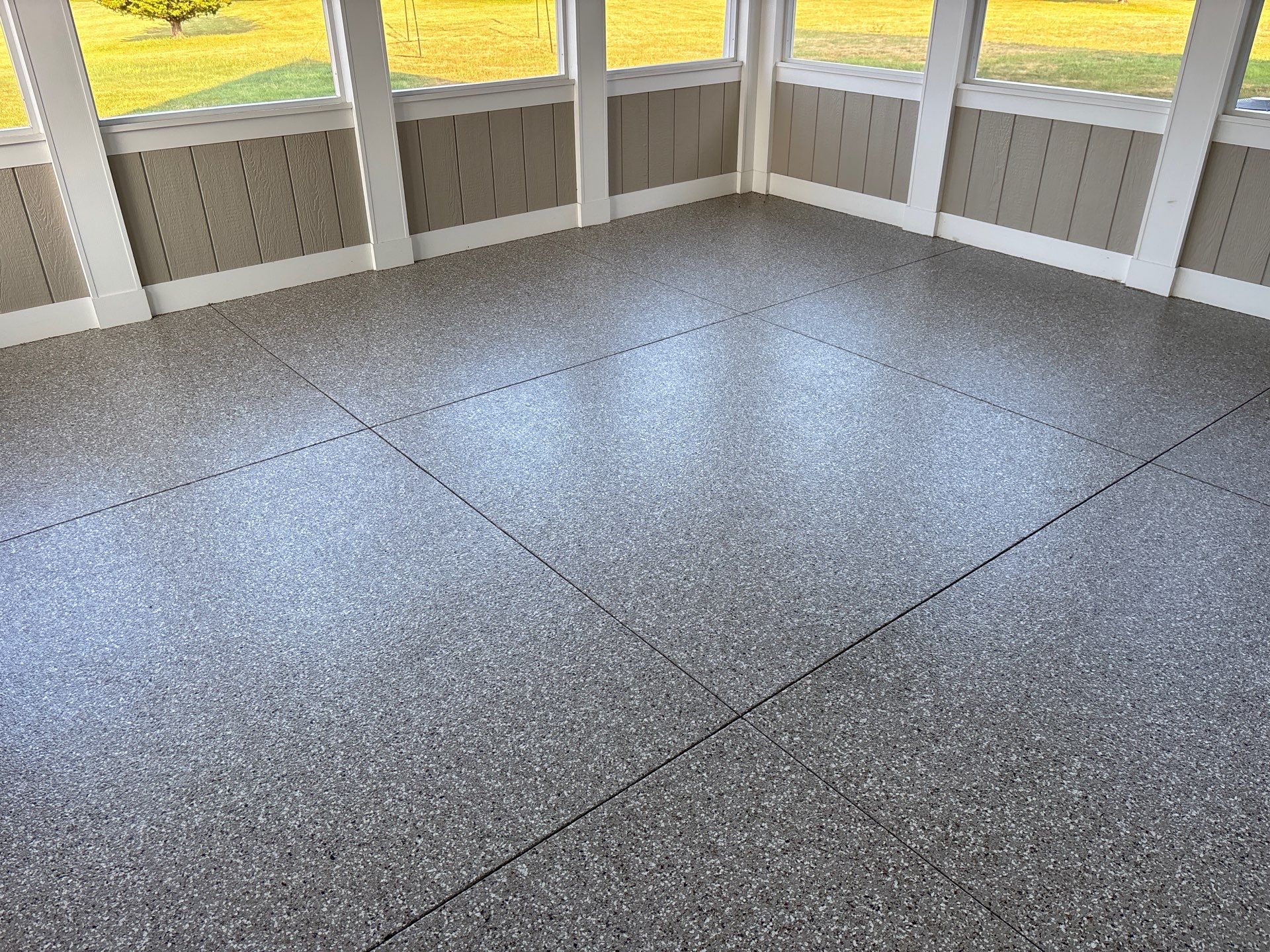 Enclosed Porch by Freedom Concrete Coatings. 