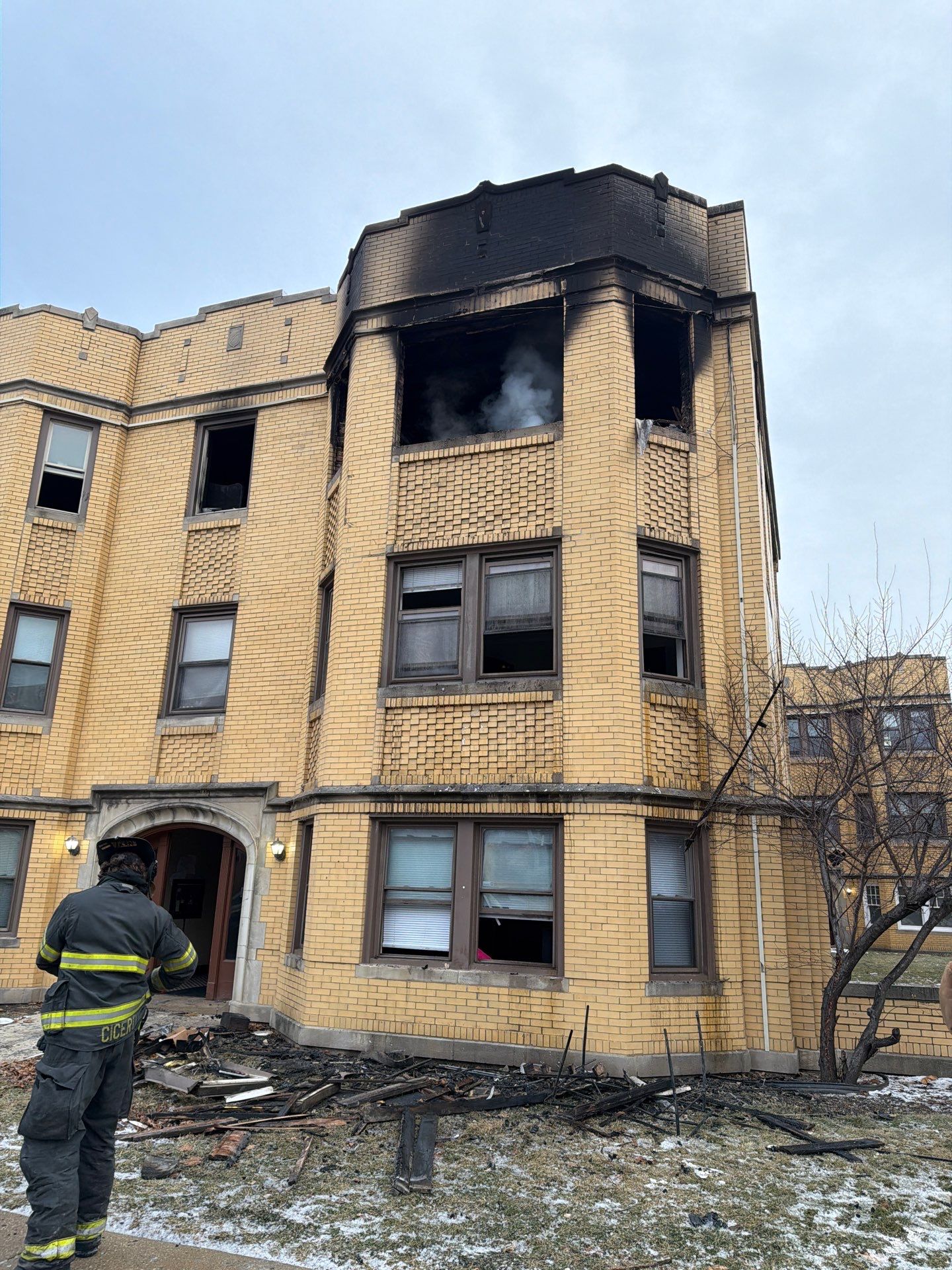 Fire Board-Up  by Compass Restoration inc. / Board-up tech