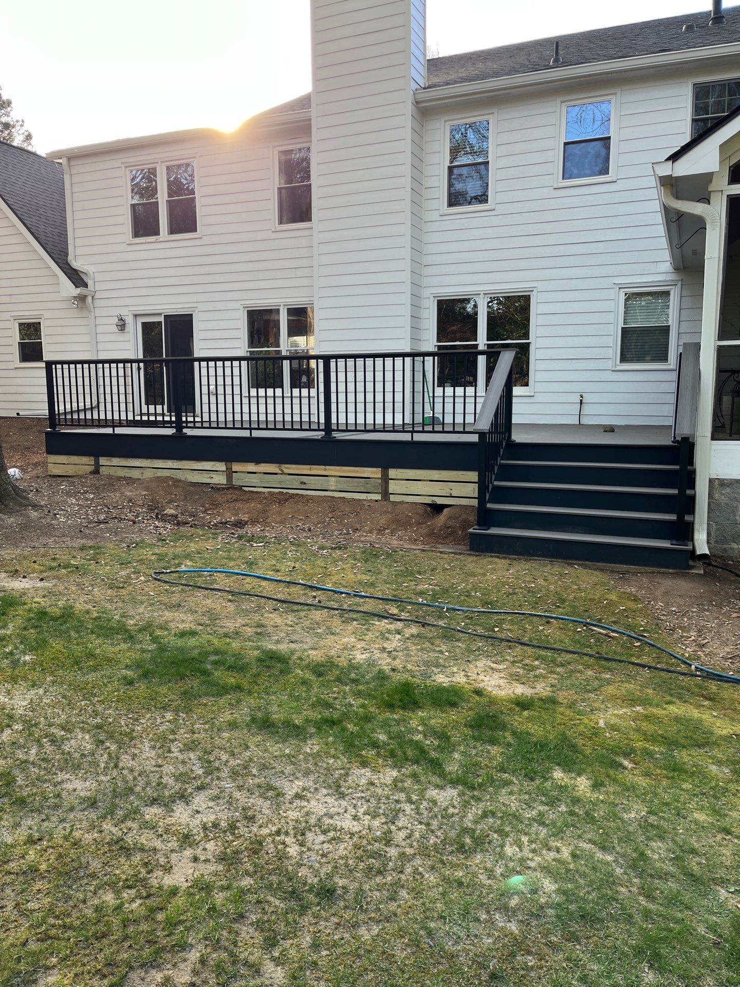 Deck Resurface using Deckorators Voyage Series and ALX Contemporary Cable Railing by Nelson Exteriors 