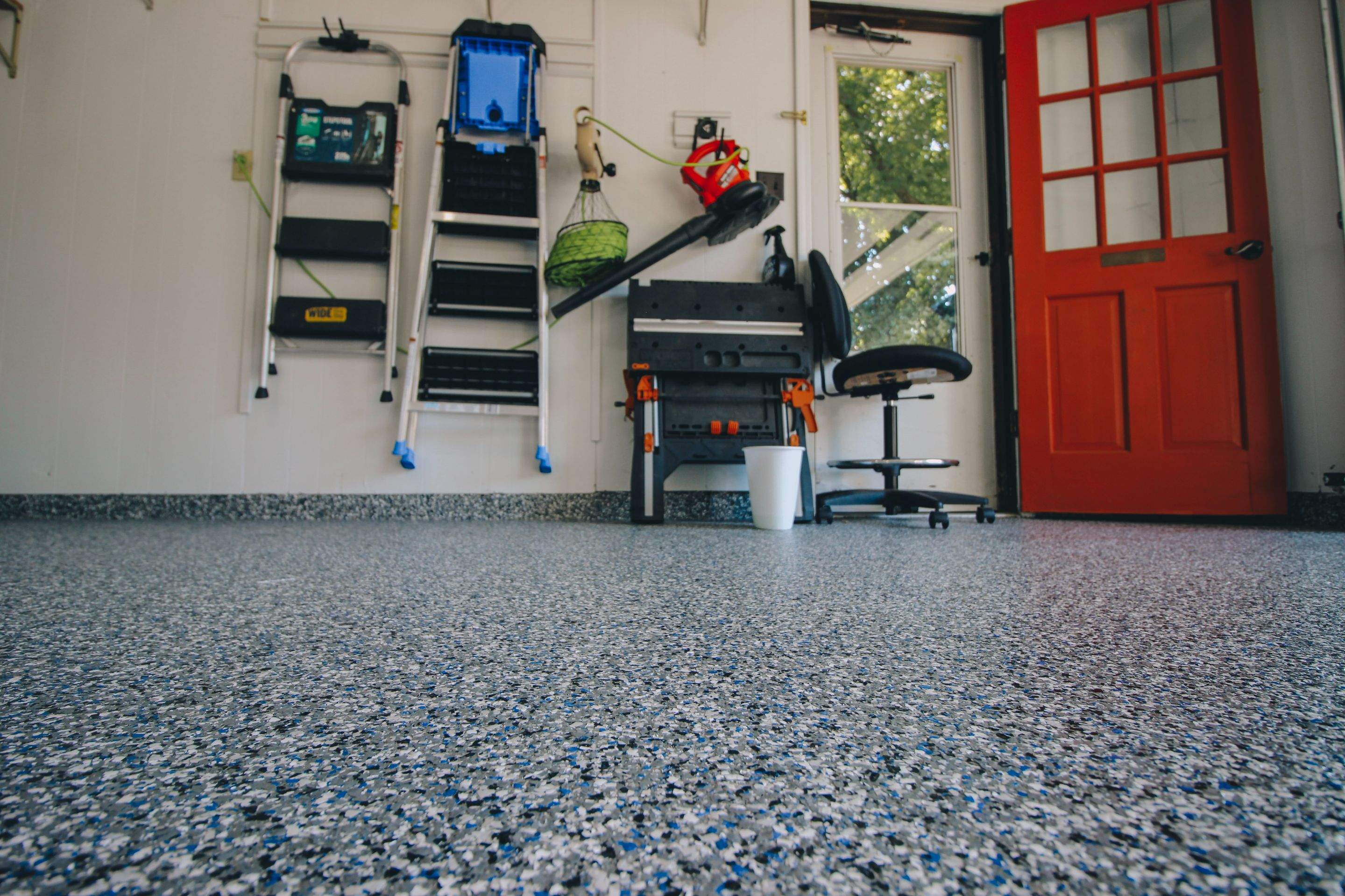 Garage Floor using Galaxy Blue by Your1DayFloor.com
