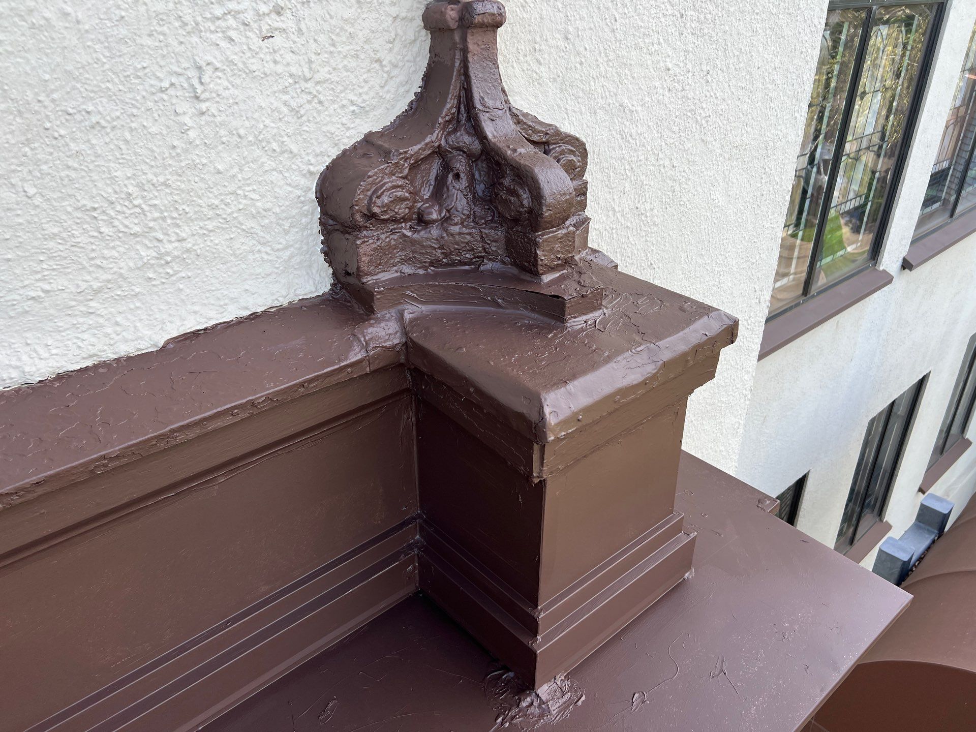  Presbyterian Church repairs to entrance architecture by Straight Edge Roofing Inc