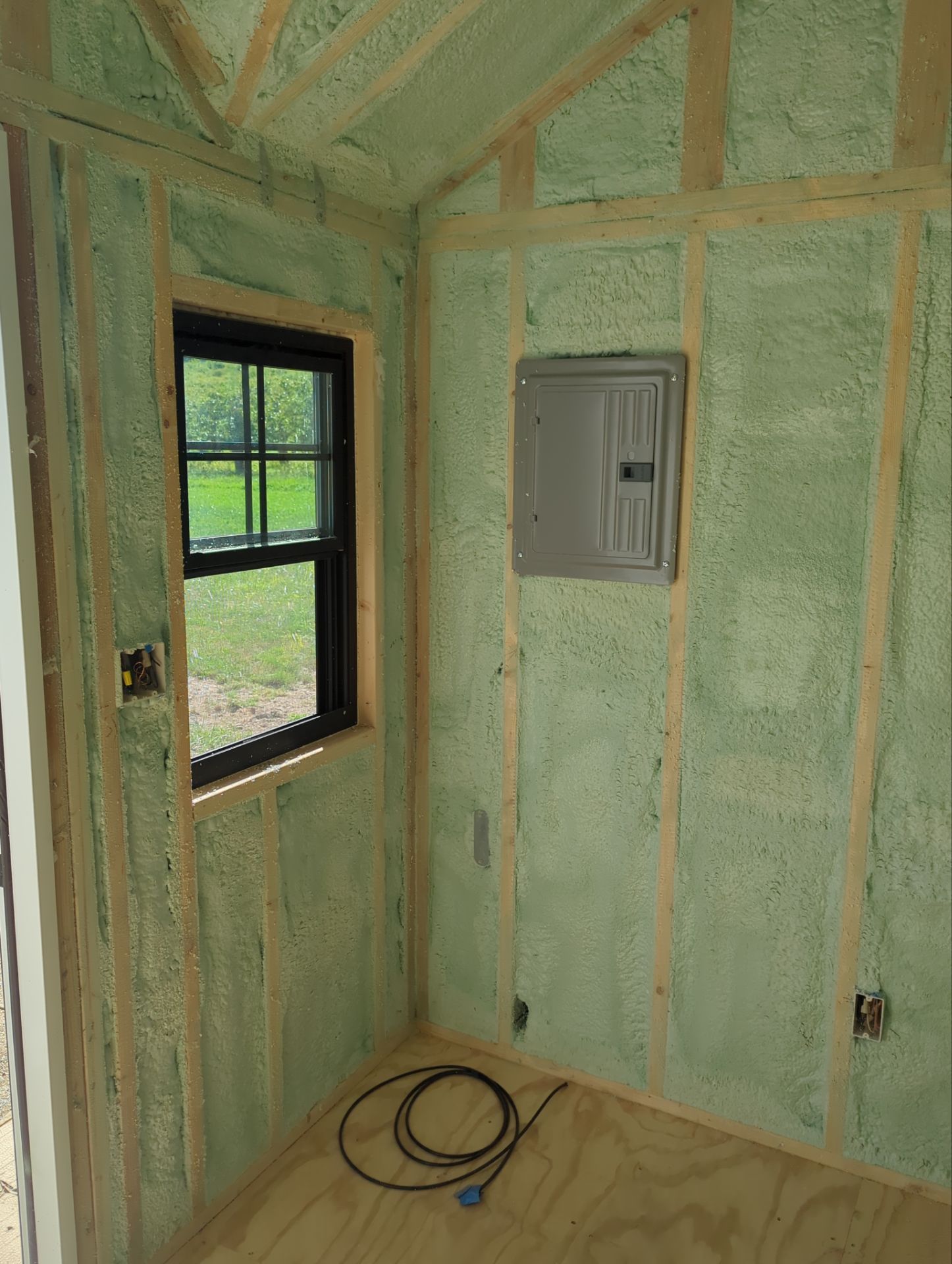 Exterior Walls using Closed Cell Spray Foam by NYS Foam & Energy