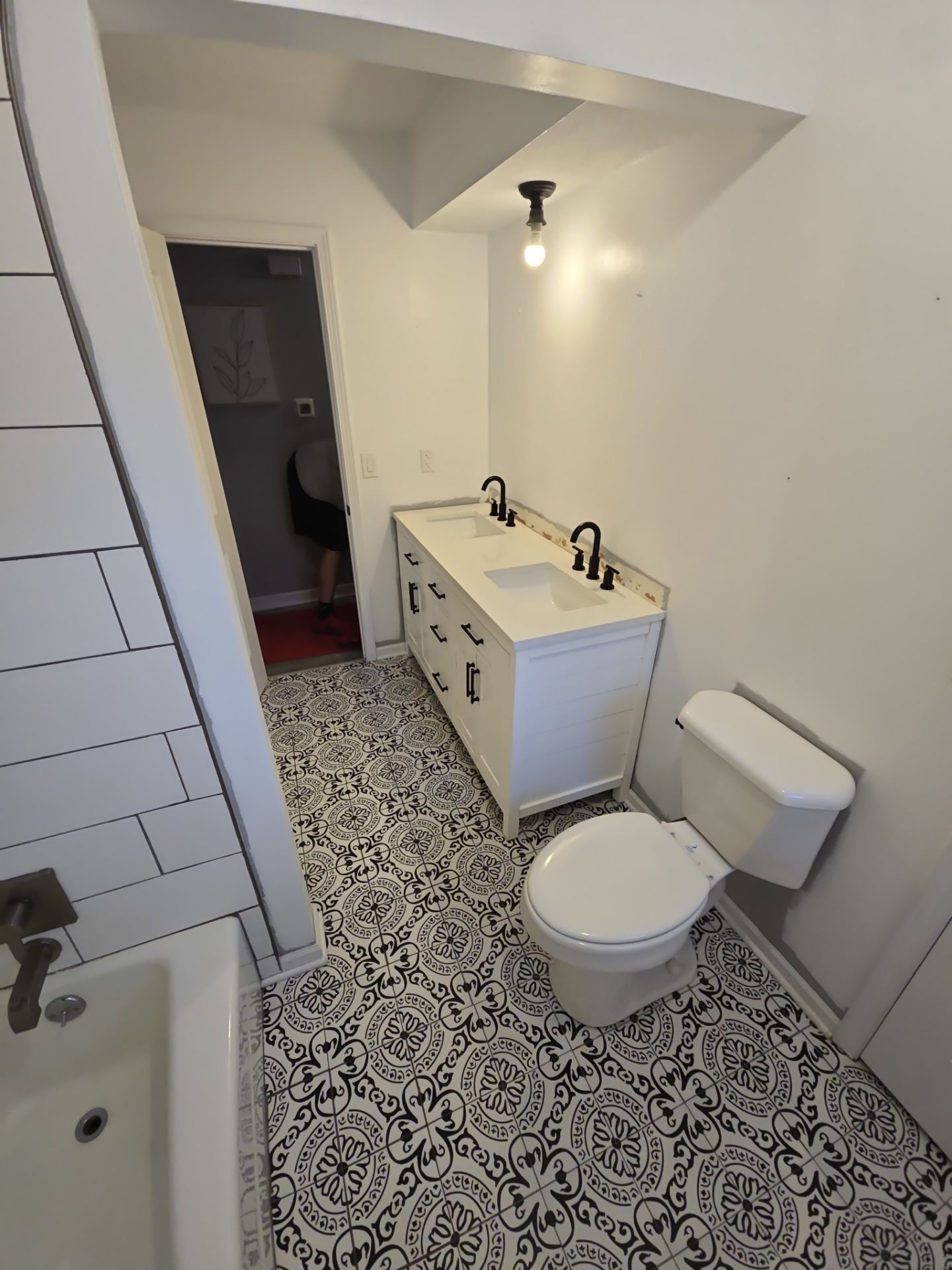 Fragmento tile bathroom floor and shower walls by The Shower Company