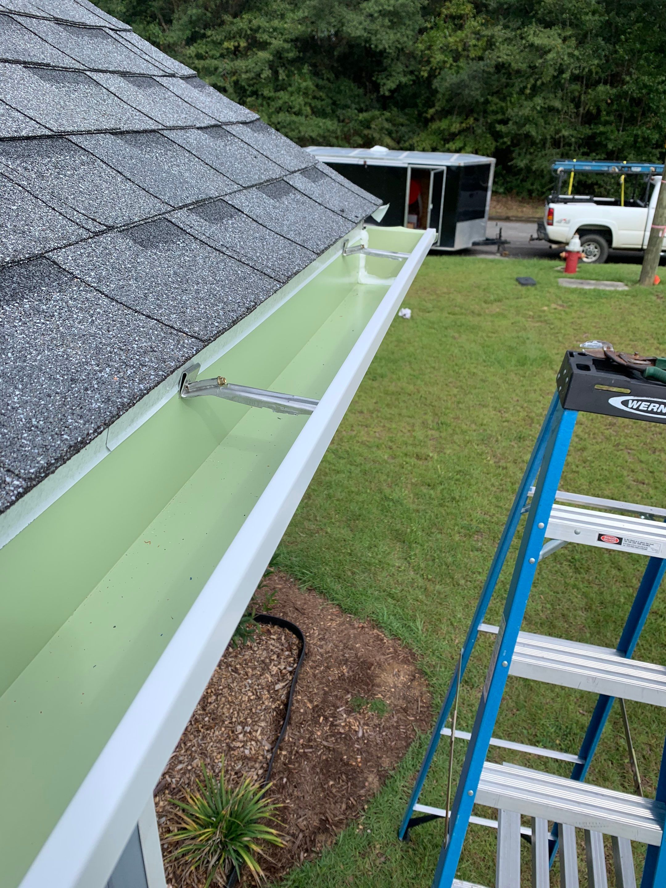 K-Style Seamless Gutter Installation using 6 Inch Seamless Gutters in Milton FL by Gutter Professors