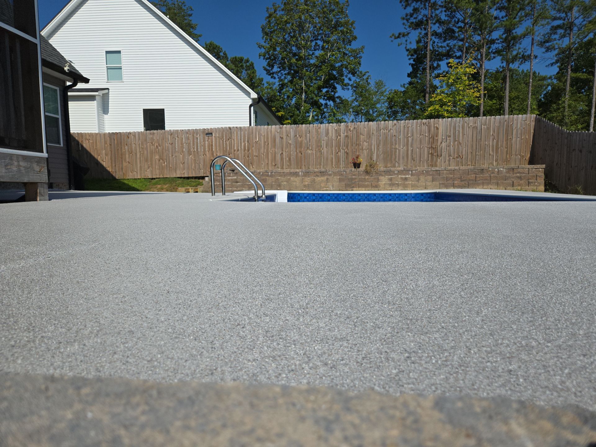 House Renovations! Pool Deck Transformation using Solstice Quartz  by Elite Floor Solutions