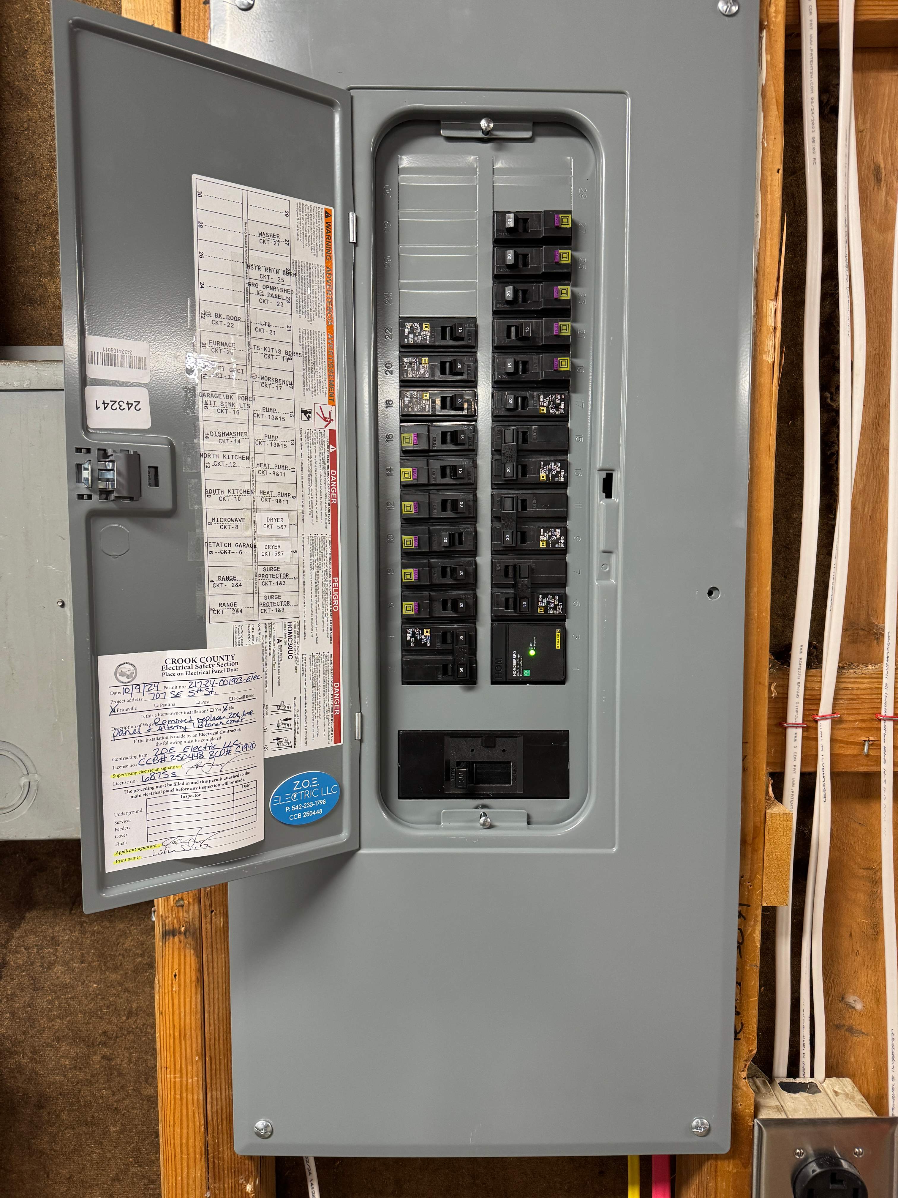 Panel Upgrade by Z.O.E. Electric LLC