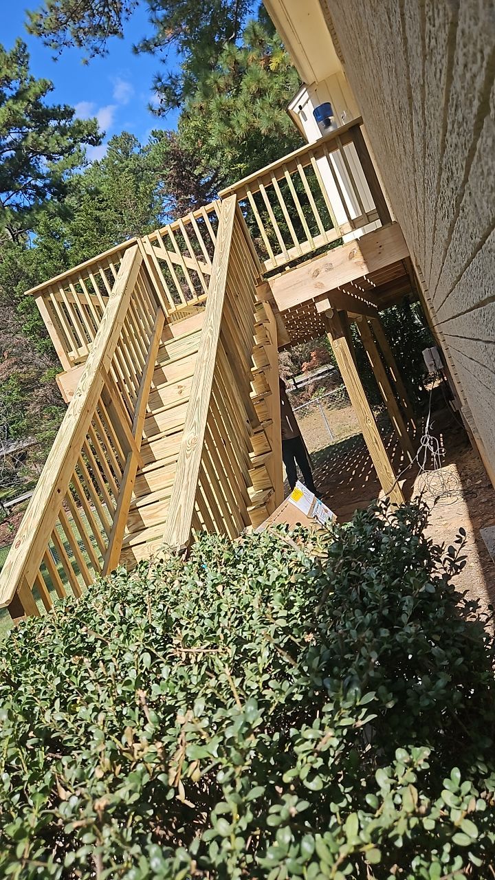 Split Rail Trail - Deck Installation  by Pillar and Pine